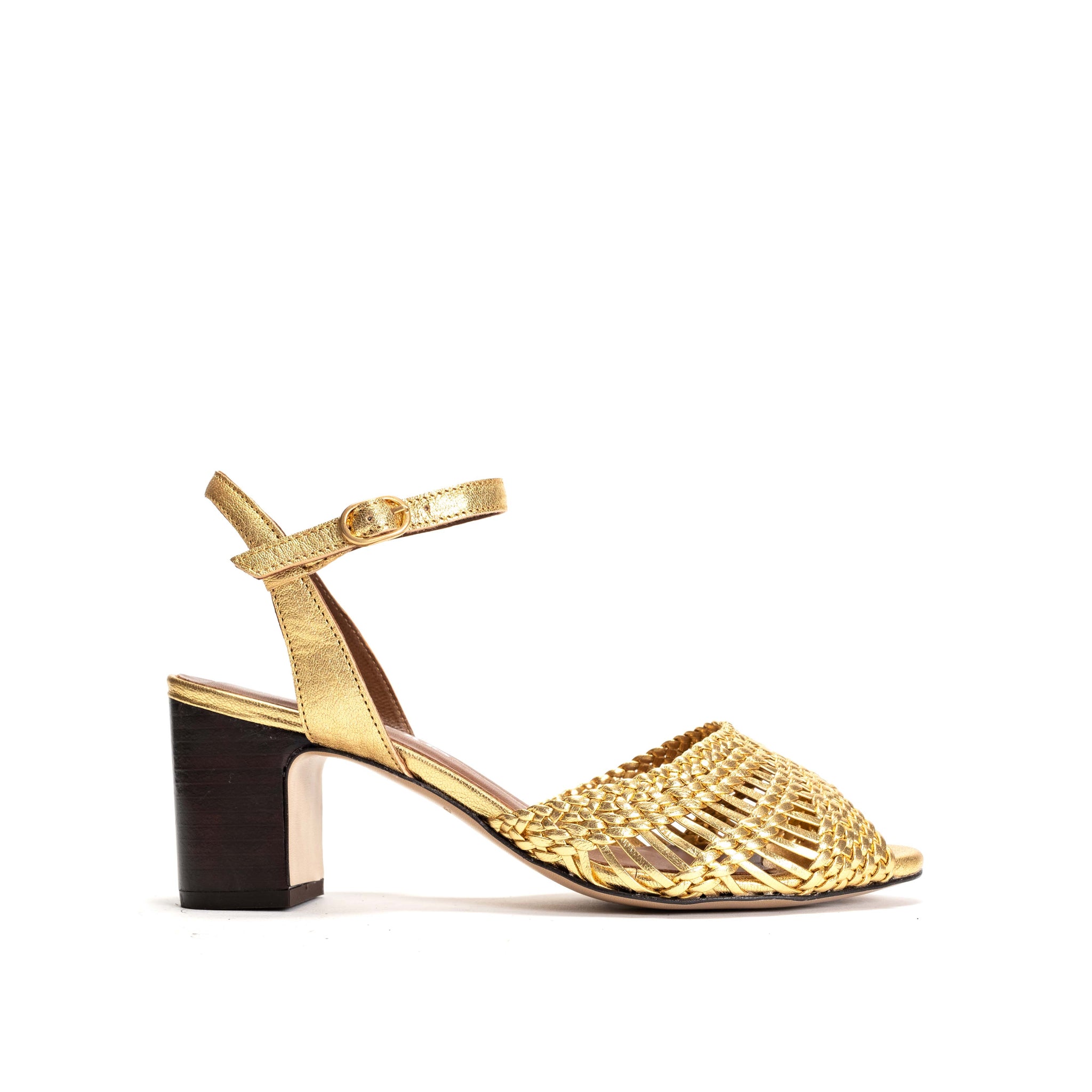 Daria 55 Block Braided leather Gold - Anonymous Copenhagen