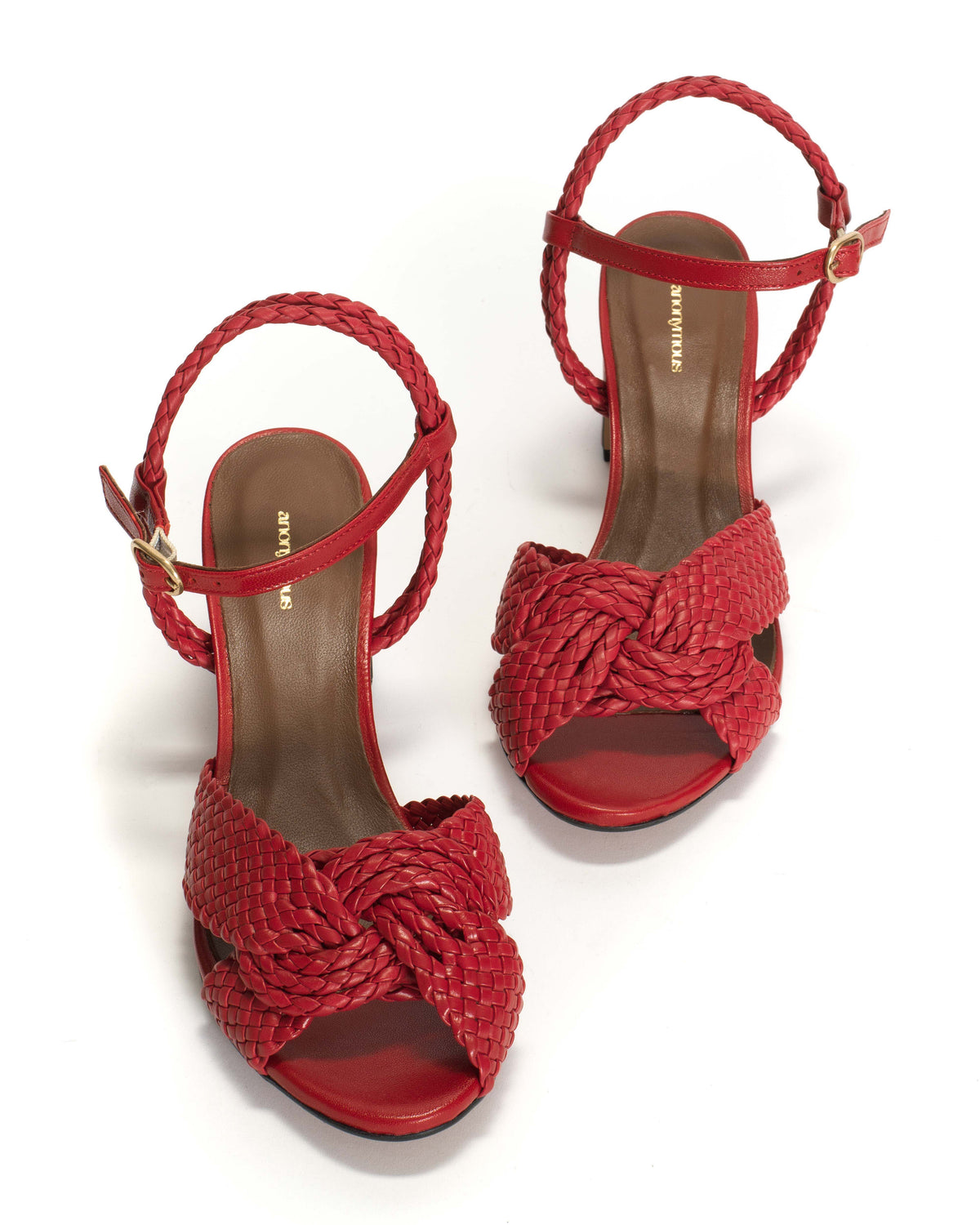 Dilaya 55 hand-braided Hand-braided leather Ruby red