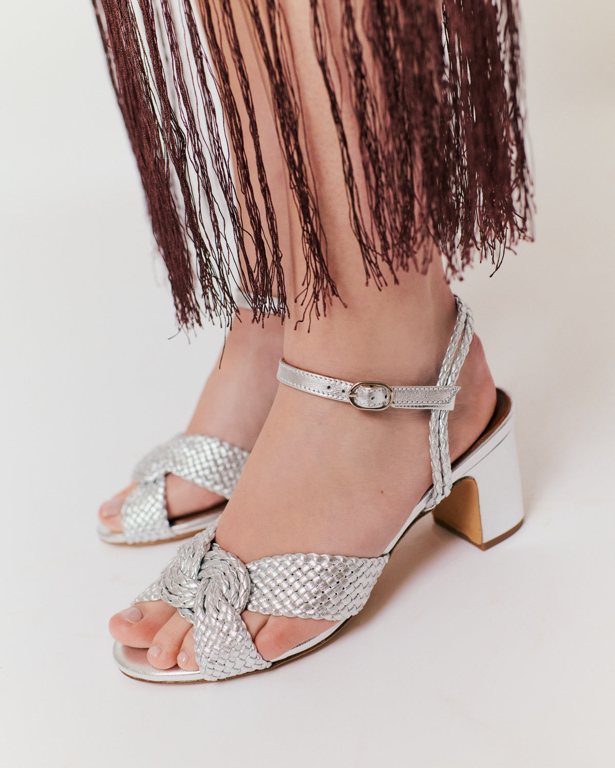 Dilaya 55 hand-braided Hand-braided leather Silver