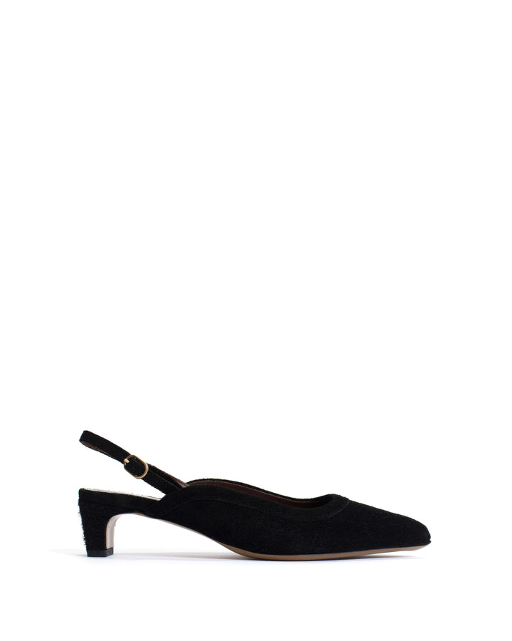 anonymous copenhagen Fanny 40 Plushed calf suede Black