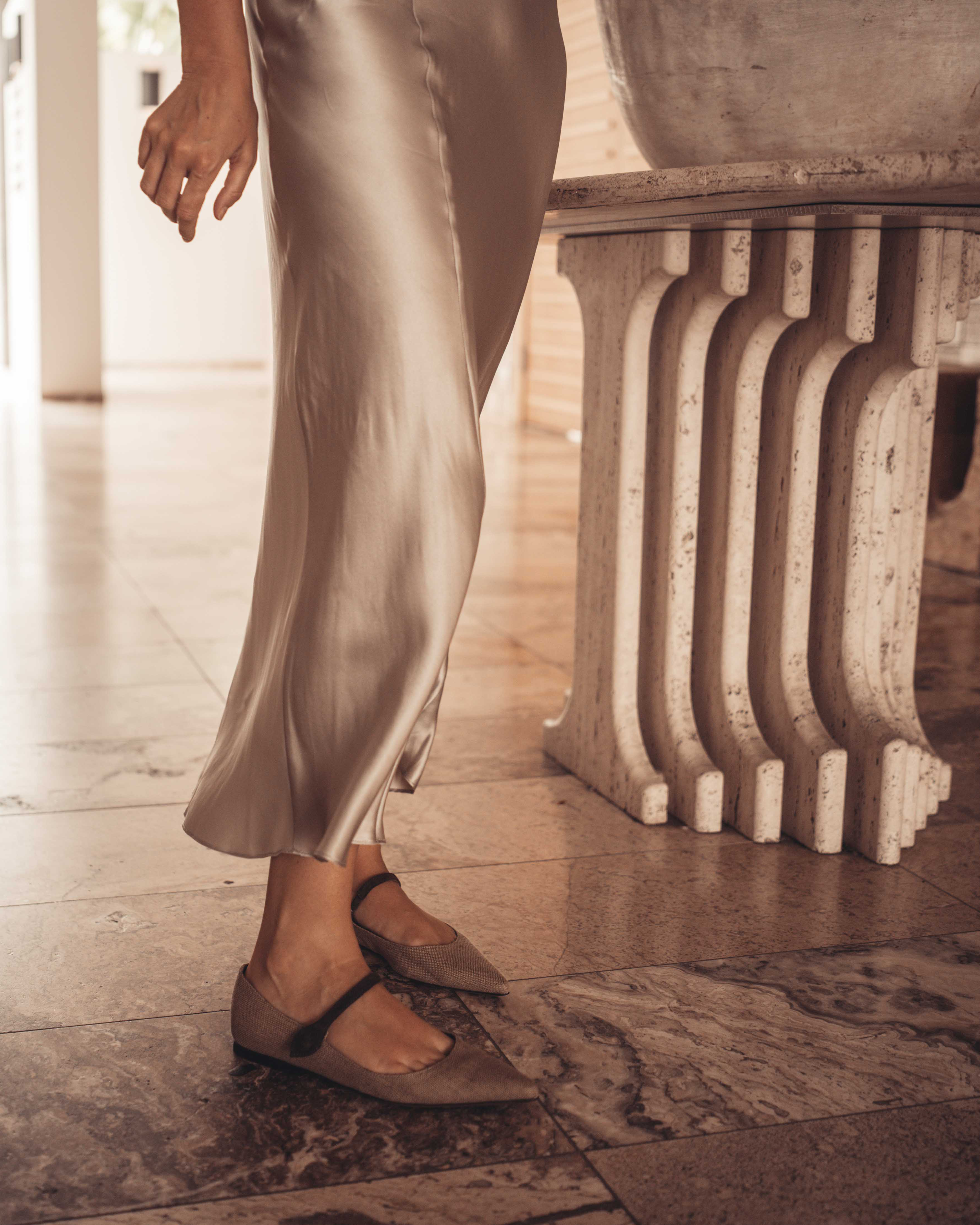 Fifi Raffia & calf suede Natural & coffee brown