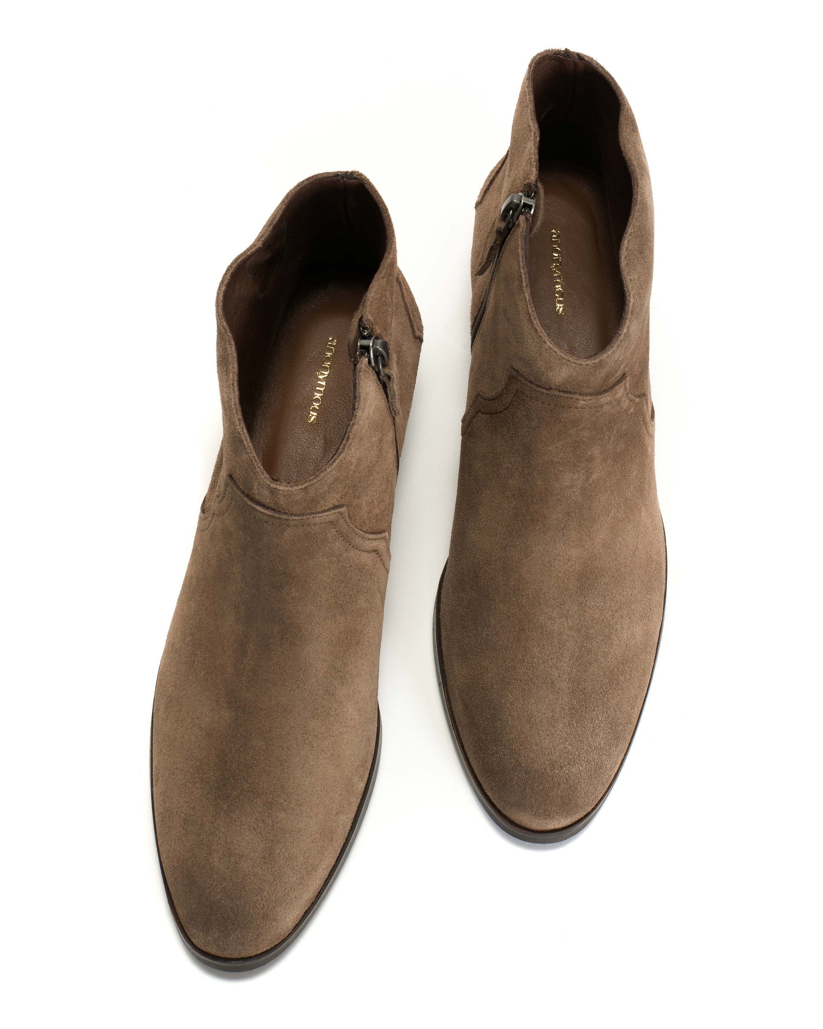 Fiona 35 Calf suede Dark taupe - Anonymous Copenhagen