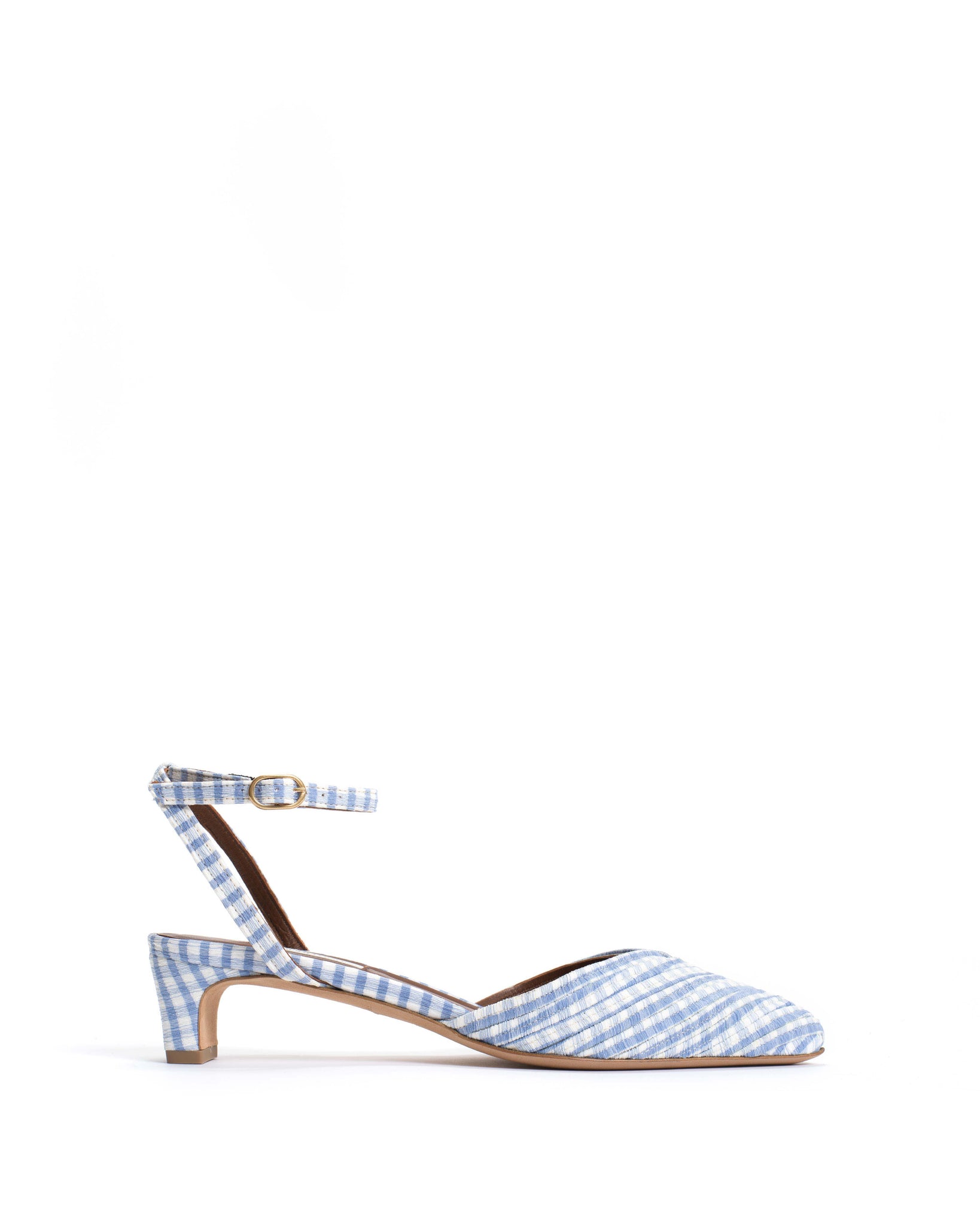 Givia 40 Pleated gingham Bubble blue - Anonymous Copenhagen