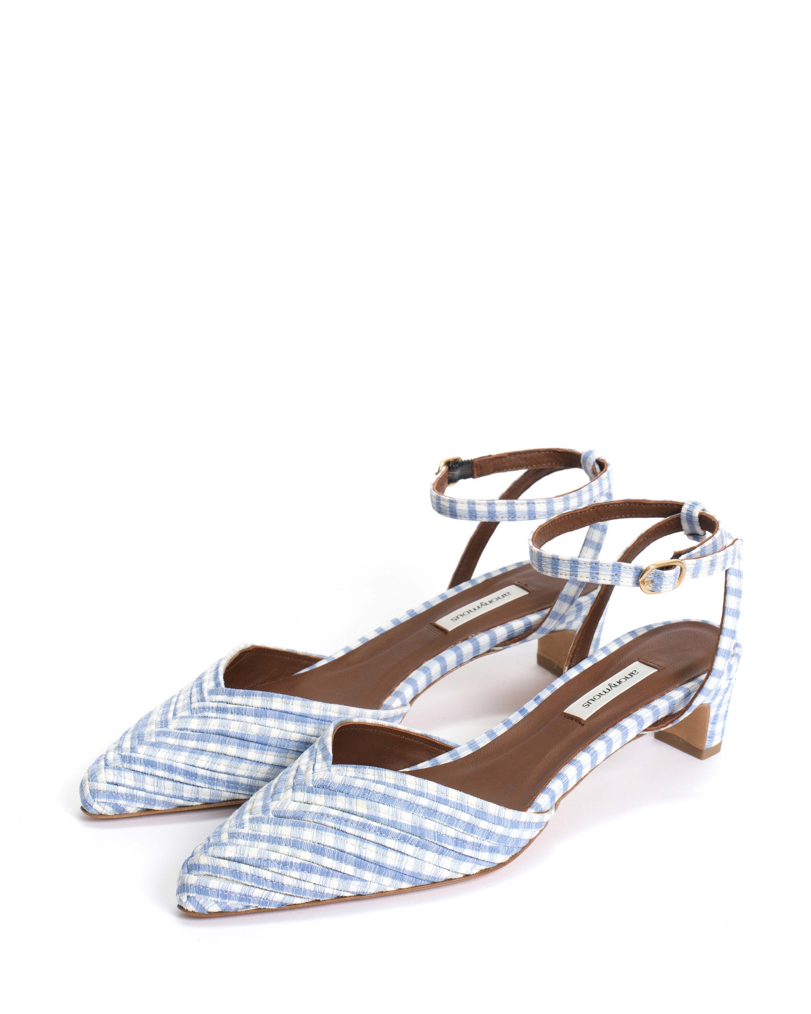 Givia 40 Pleated gingham Bubble blue - Anonymous Copenhagen