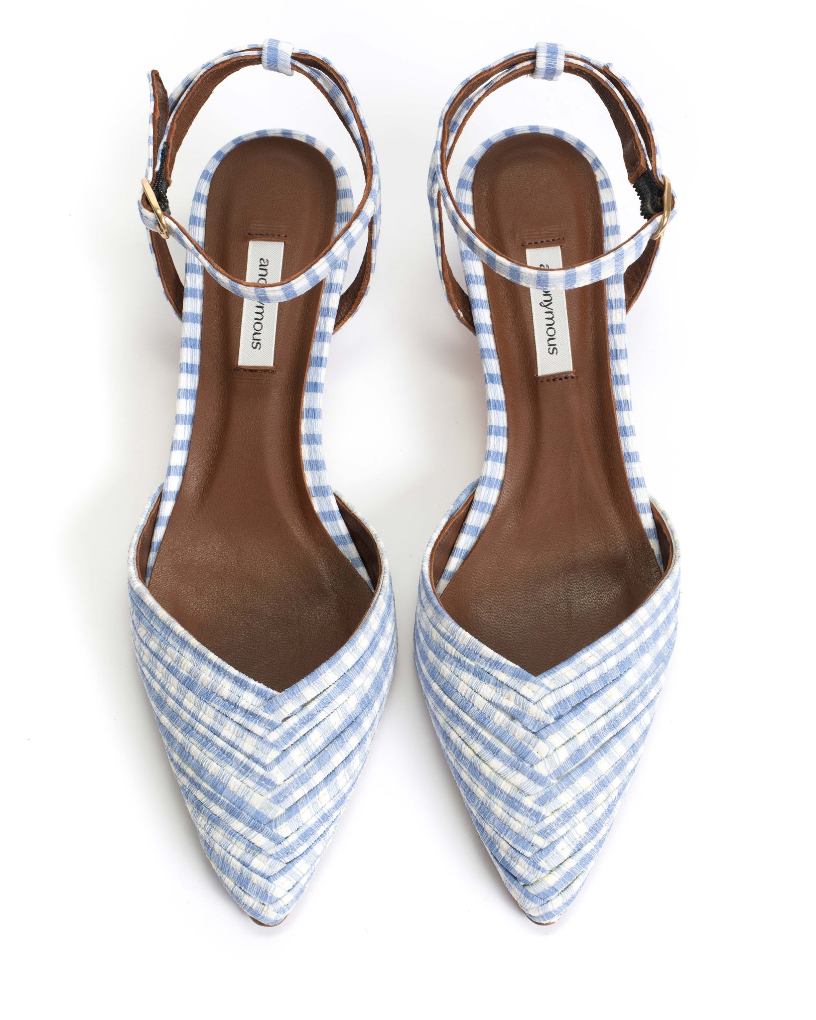 Givia 40 Pleated gingham Bubble blue - Anonymous Copenhagen