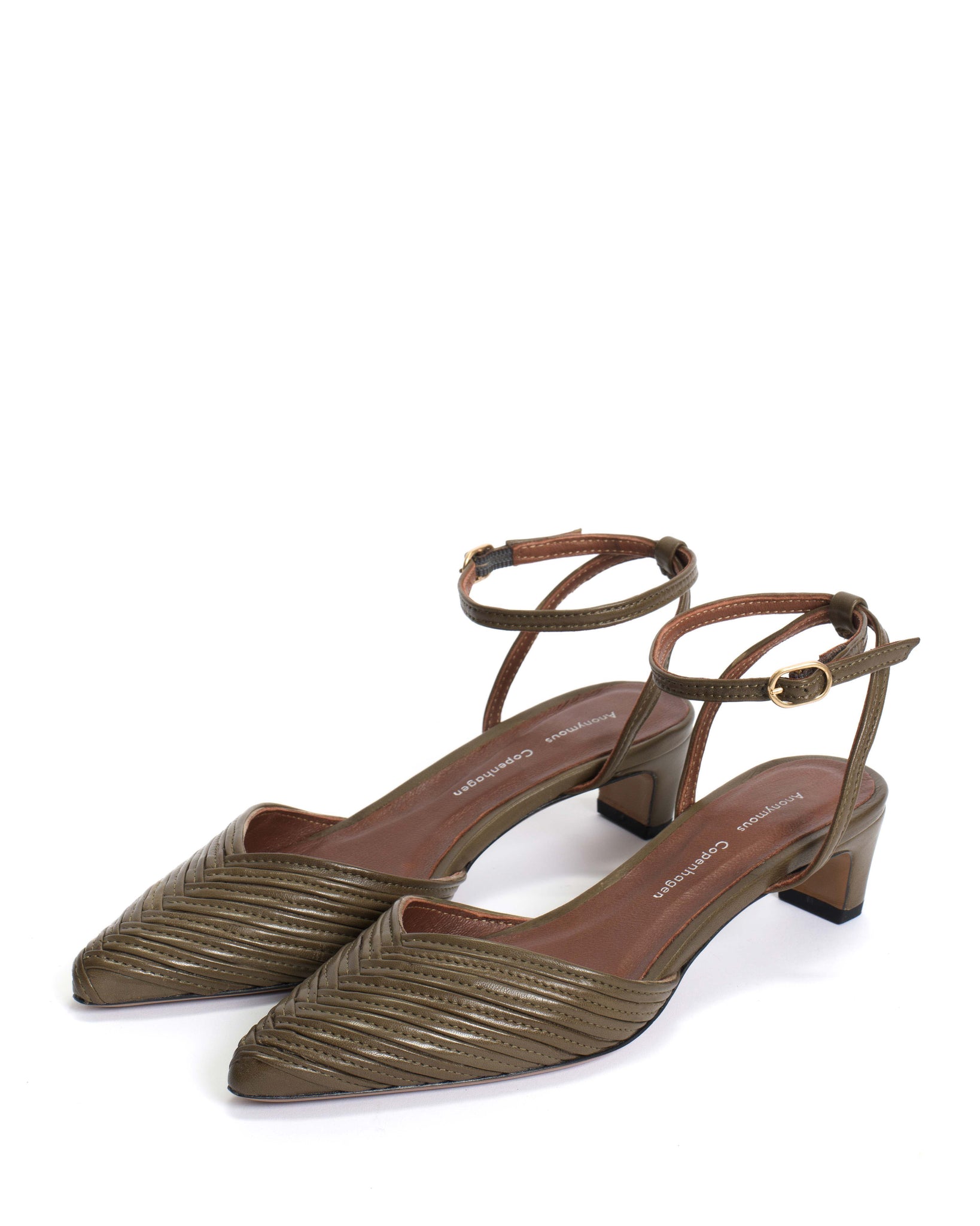 Givia 40 Shiny lamb Olive green - Anonymous Copenhagen