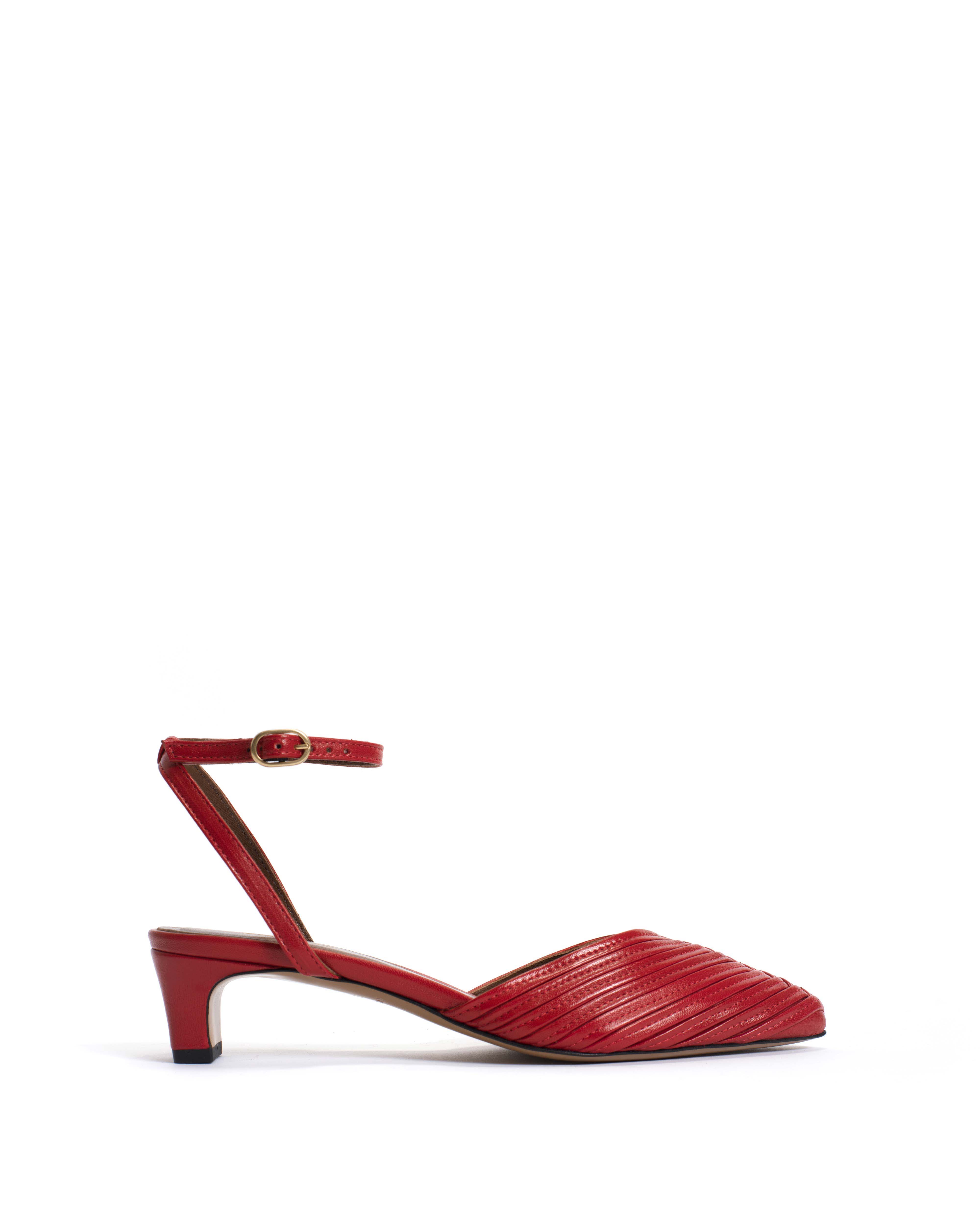 Givia 40 Shiny lamb Ruby red | Anonymous Copenhagen Official Online Store