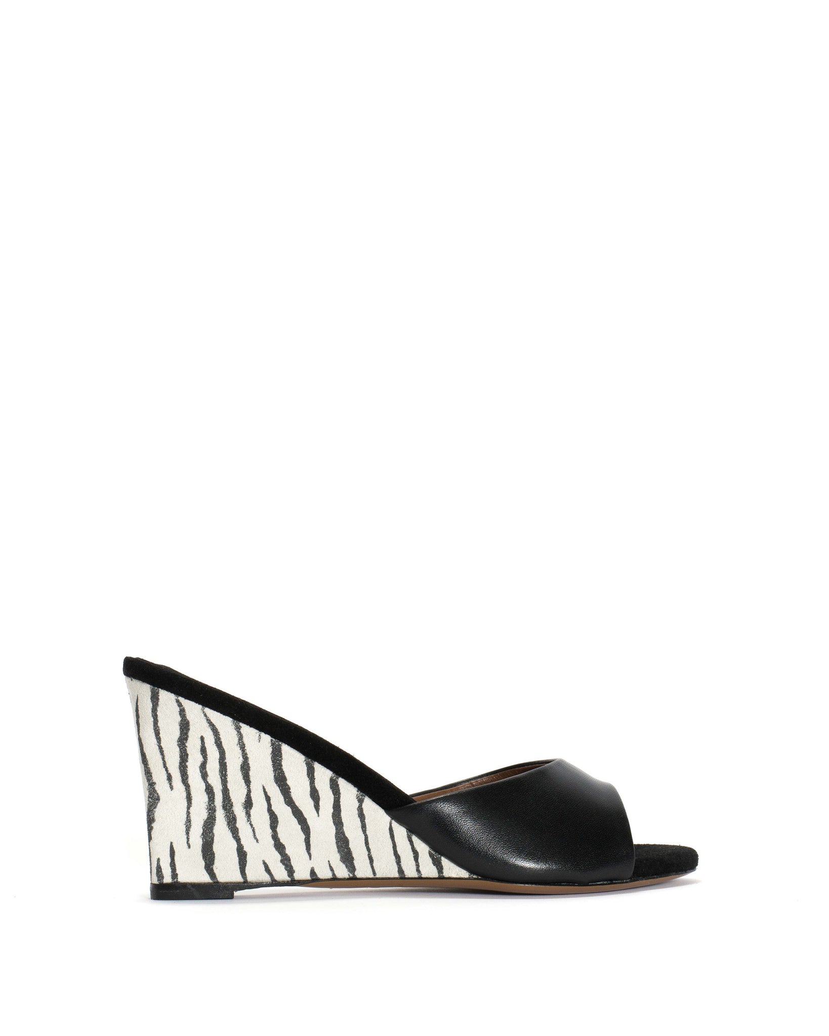 Gwen 75 wedge Shiny lamb dual color Black zebra Anonymous Copenhagen Official Online Store