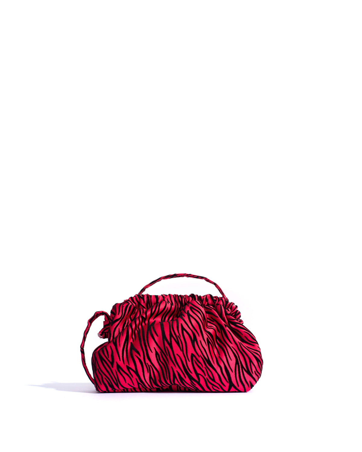 Hally petite cloud bag Satin velvet zebra Rouge red