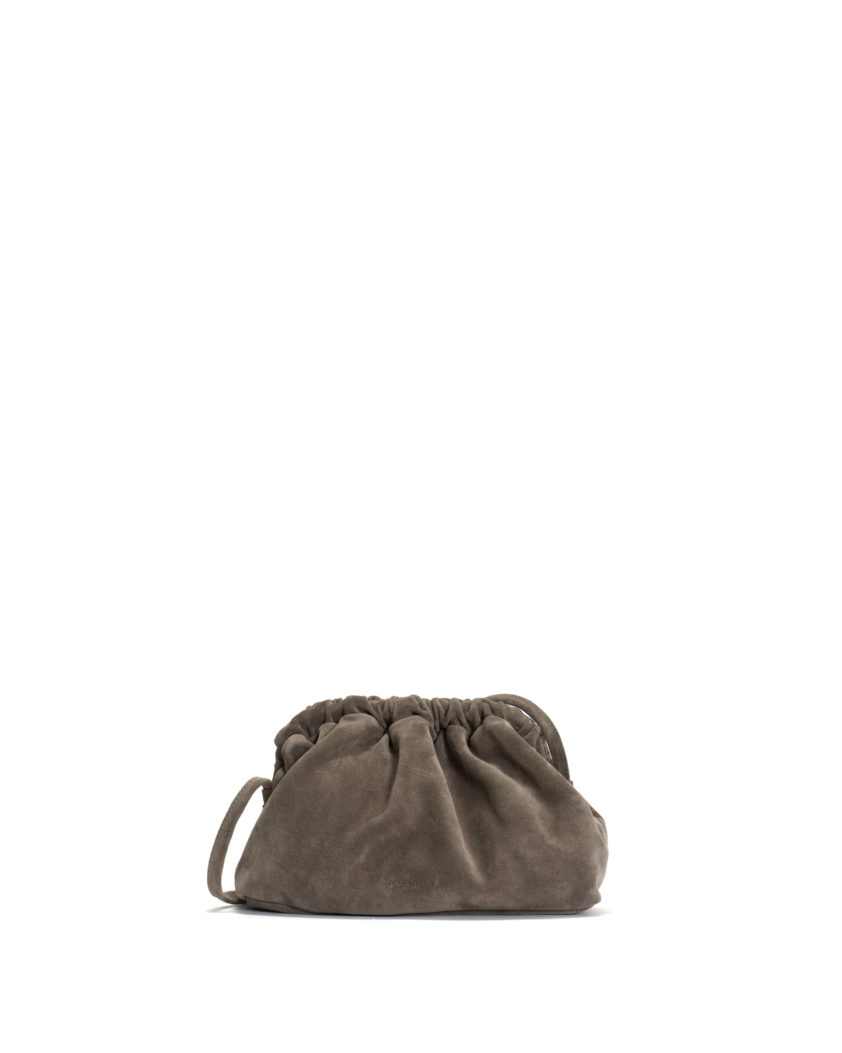 Hally petite cloud bag Calf suede Stone grey - Anonymous Copenhagen