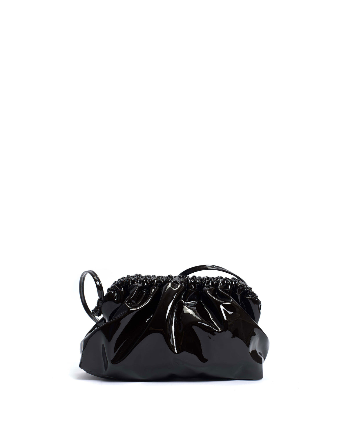 Hally classic cloud bag Polished soft calf Black