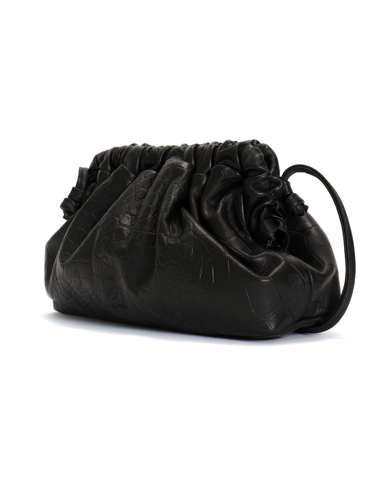 Hally petite cloud bag Alligator calf Black - Anonymous Copenhagen