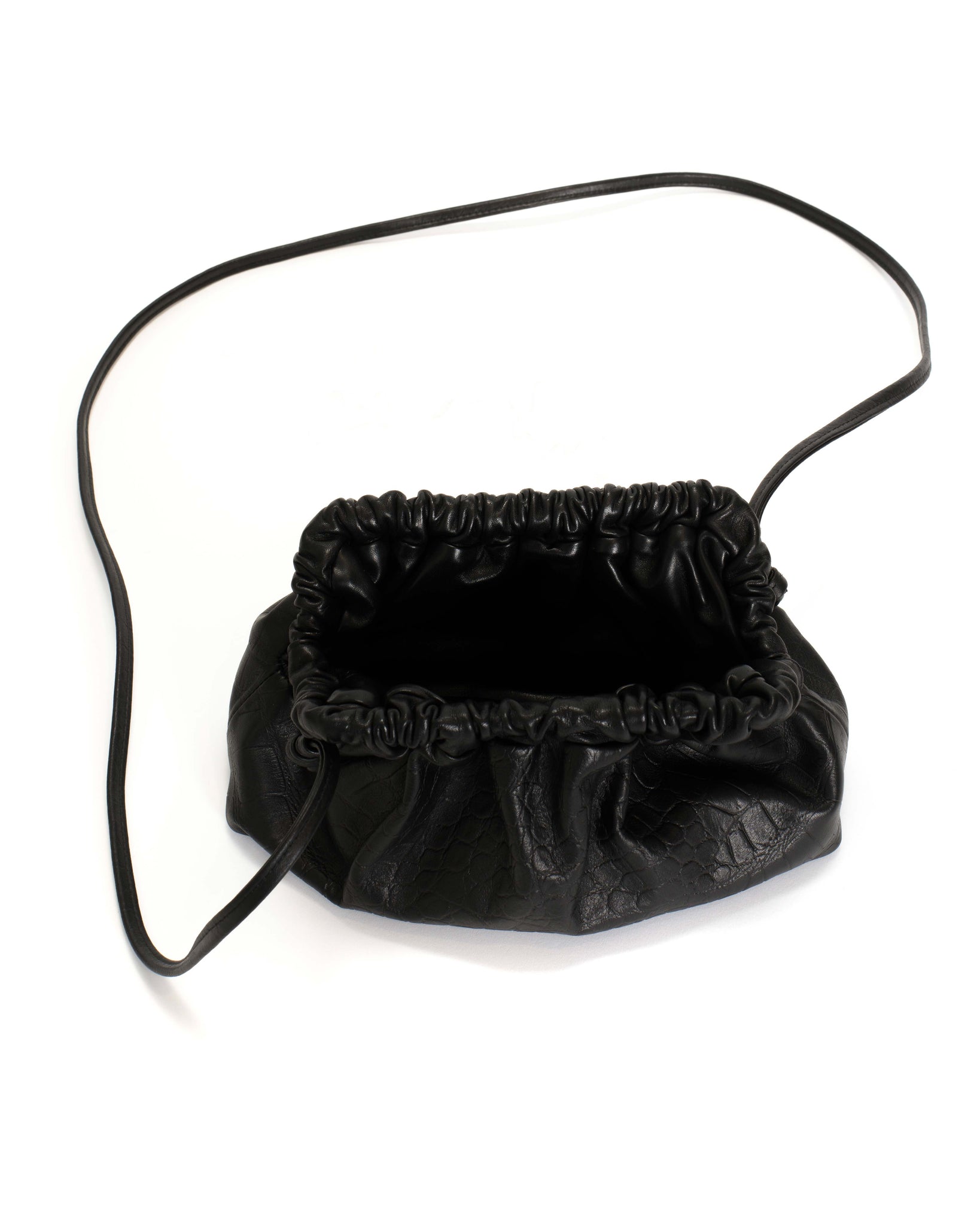 Hally petite cloud bag Alligator calf Black - Anonymous Copenhagen