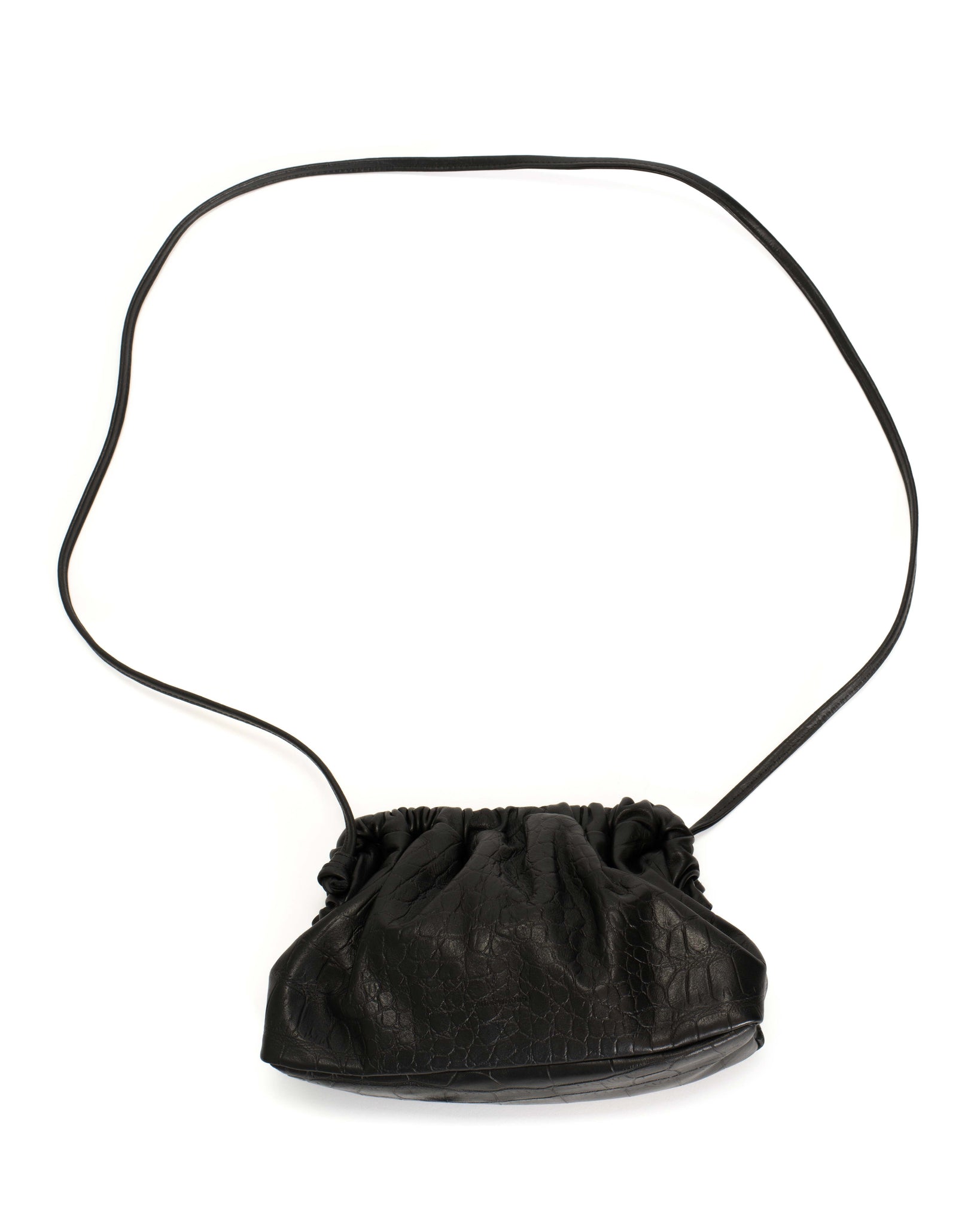 Hally petite cloud bag Alligator calf Black - Anonymous Copenhagen