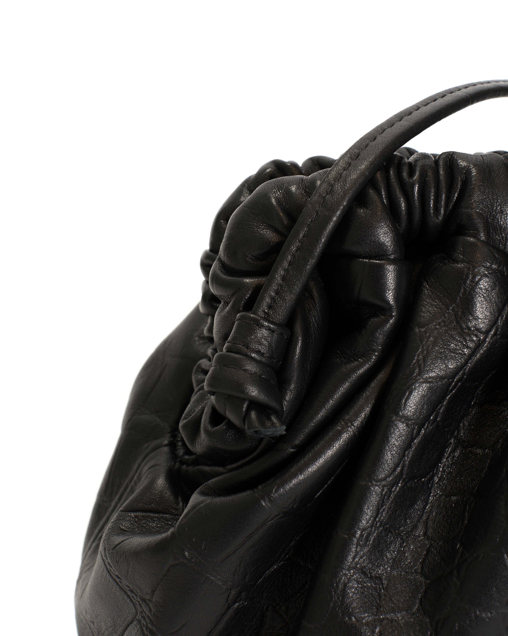 Hally petite cloud bag Alligator calf Black - Anonymous Copenhagen