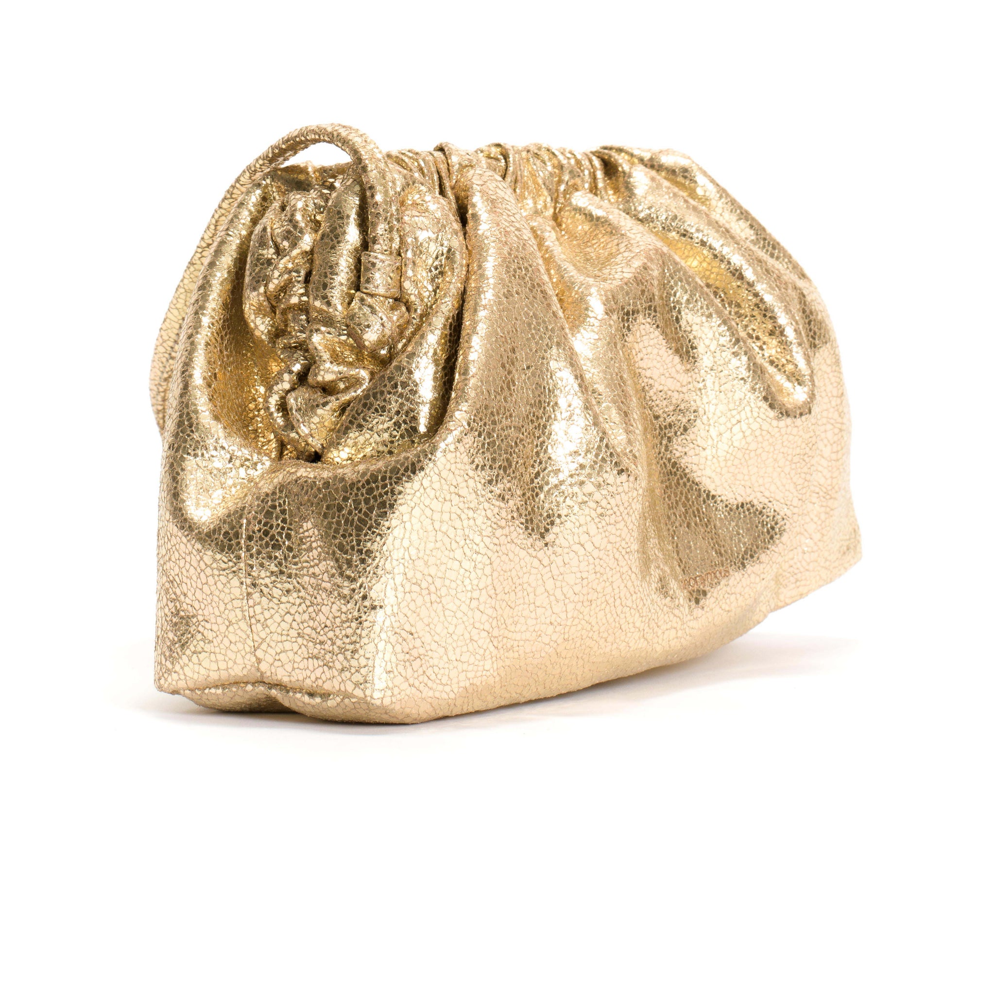 Hally petite cloud bag Crackled metallic goat Gold - Anonymous Copenhagen