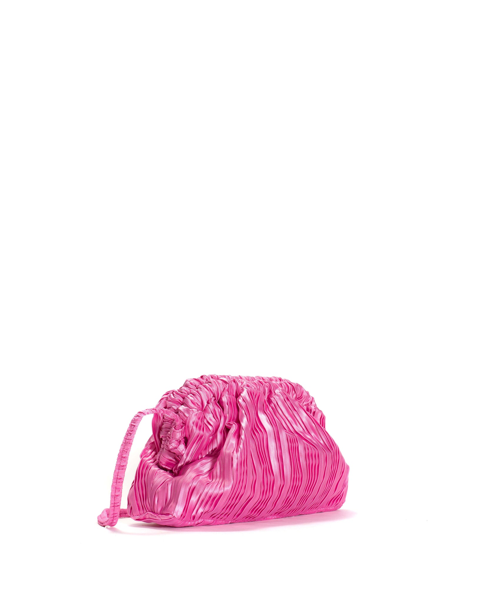 Hally petite cloud bag Pleated satin Raspberry sorbet - Anonymous Copenhagen