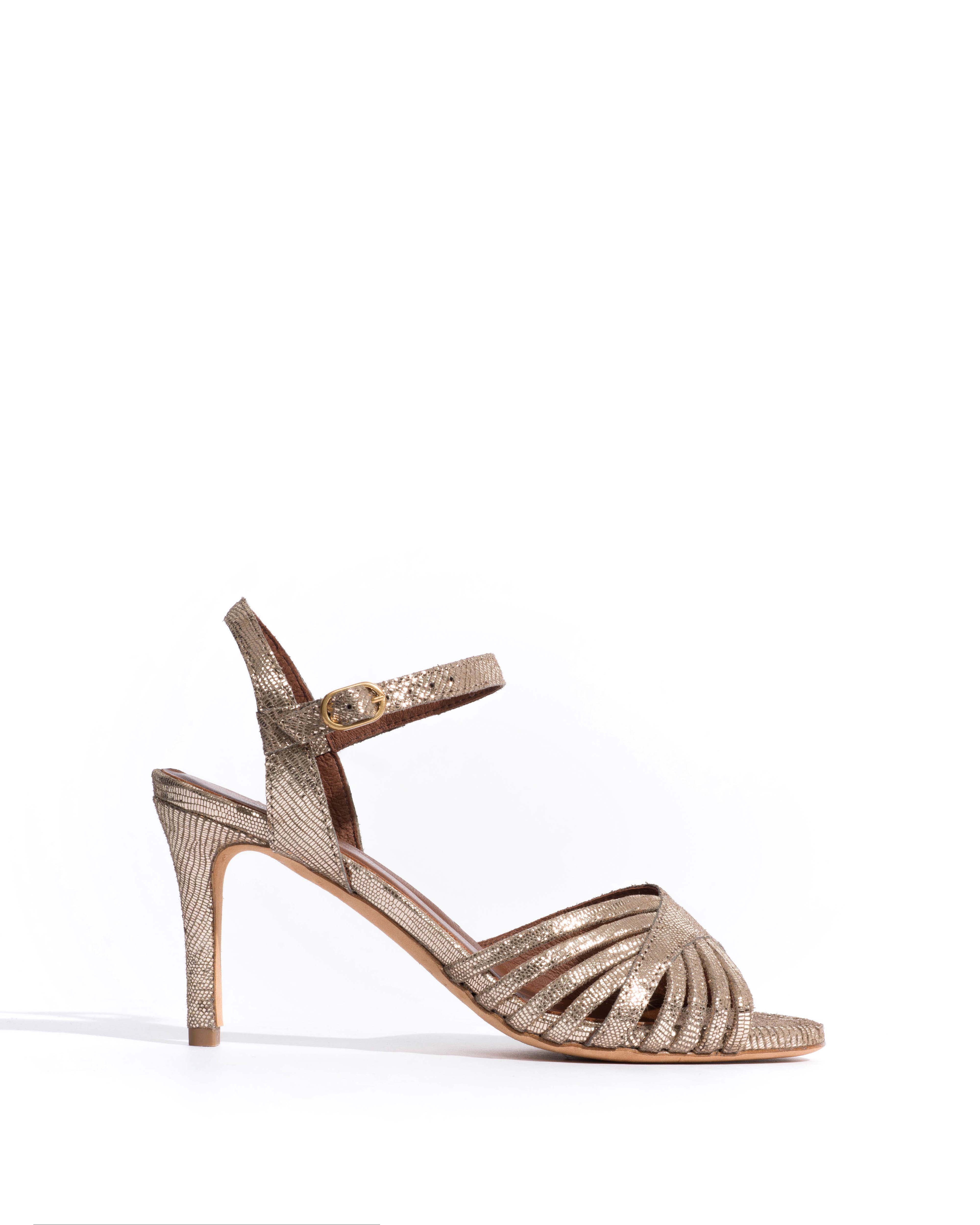 Hermine 75 Lizard metallic goat Vintage champagne