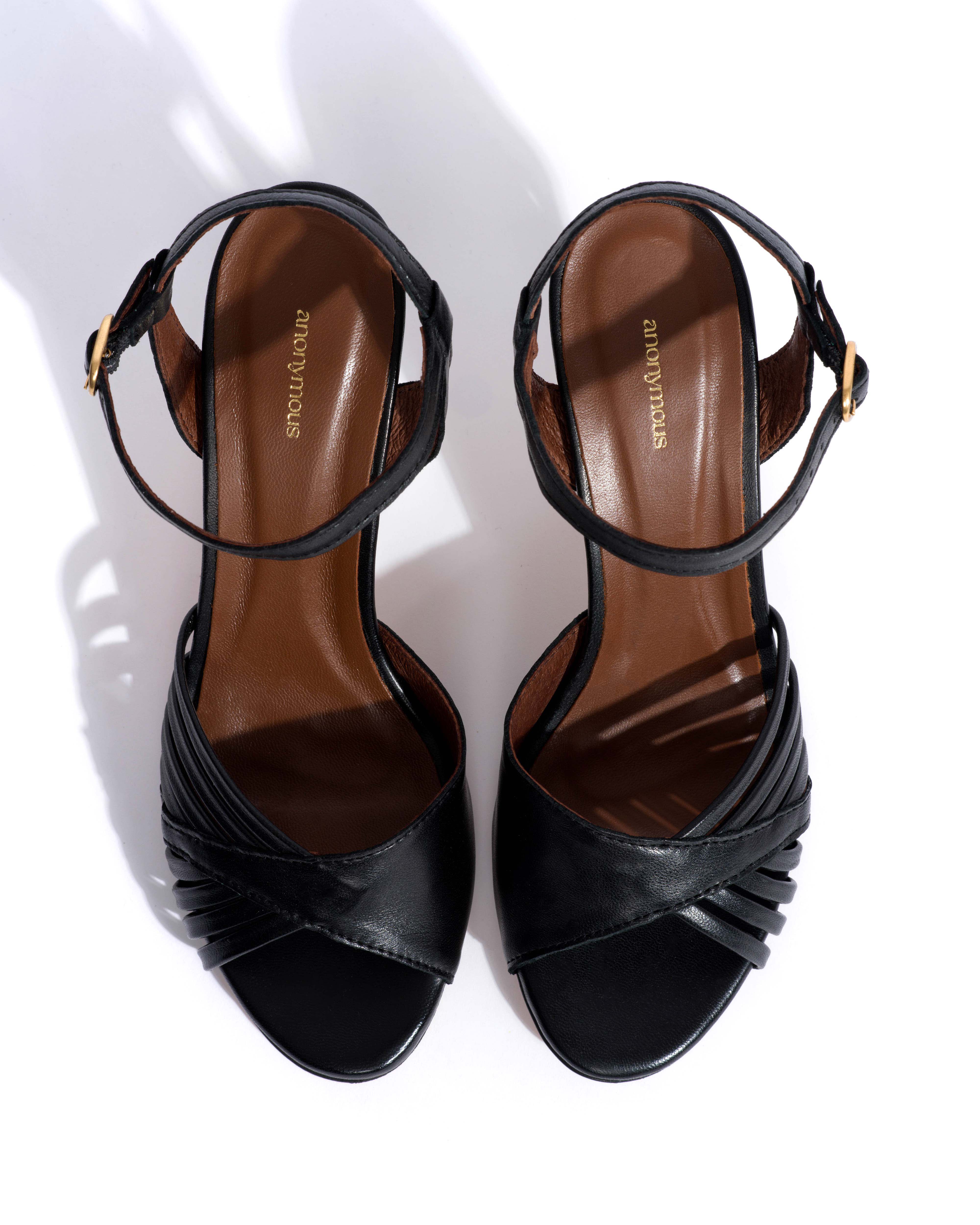 Hermine 75 Shiny lamb Black