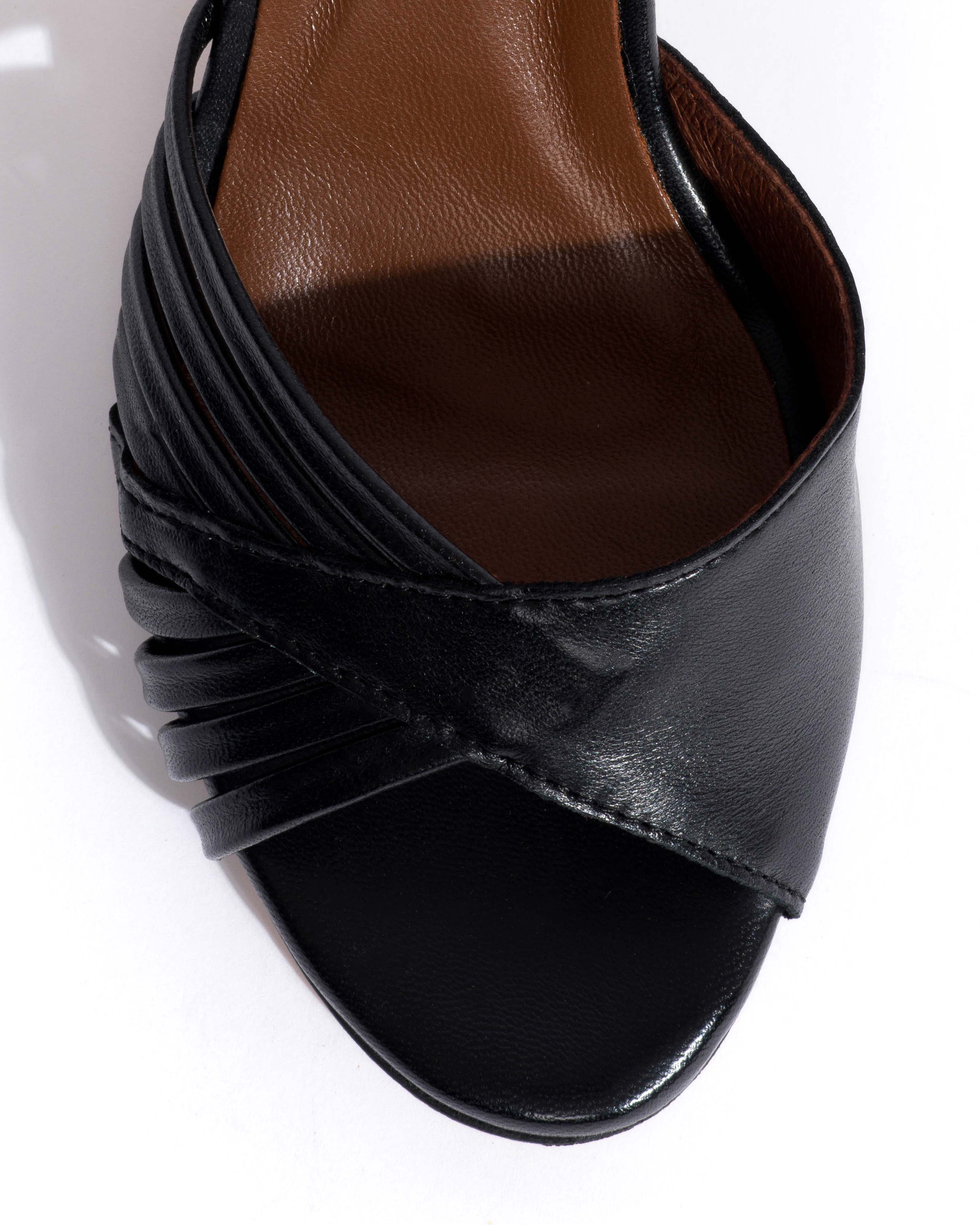 Hermine 75 Shiny lamb Black
