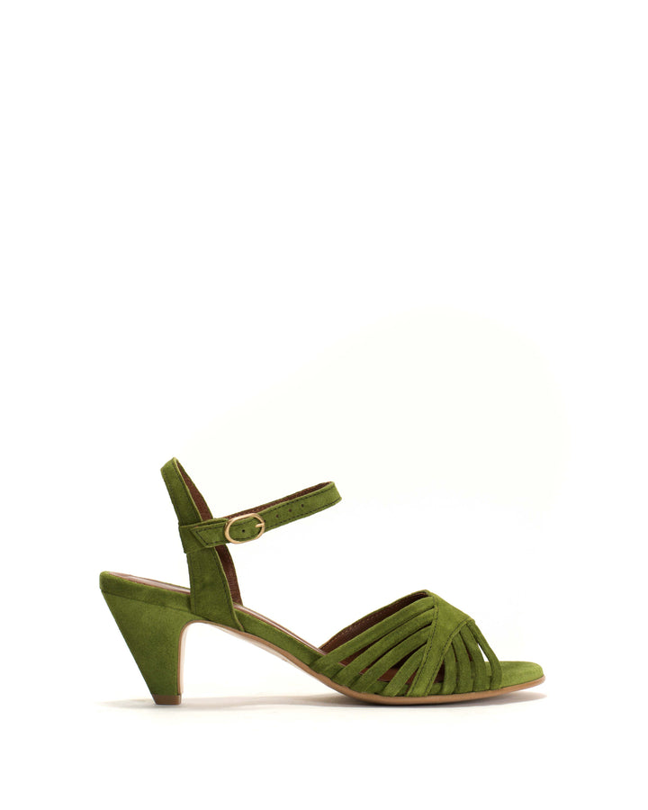 anonymous copenhagen Hermine Calf suede Grass green