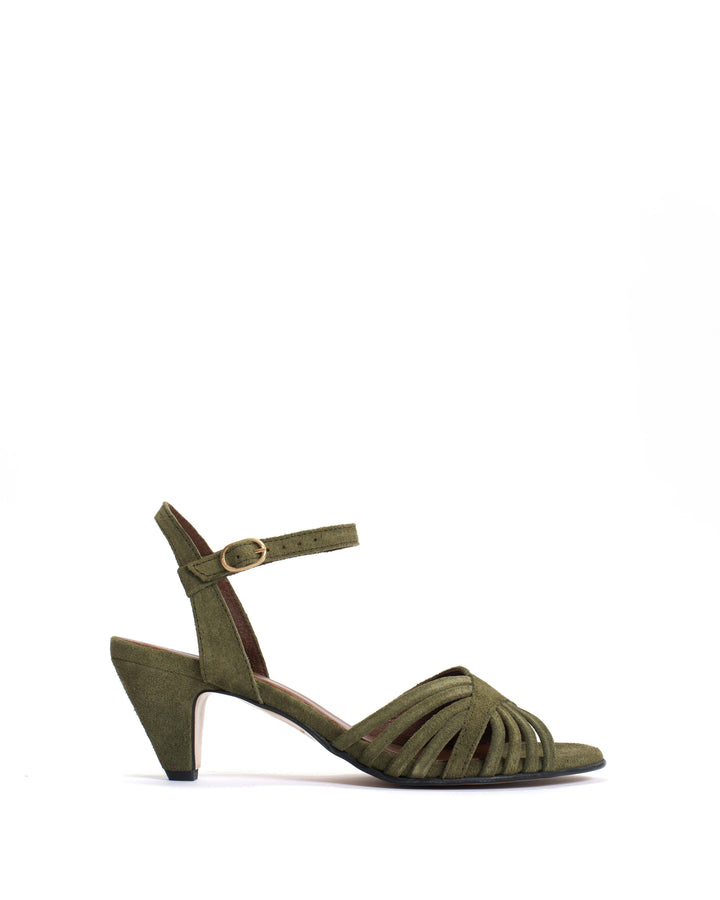 anonymous copenhagen Hermine Calf suede Olive green