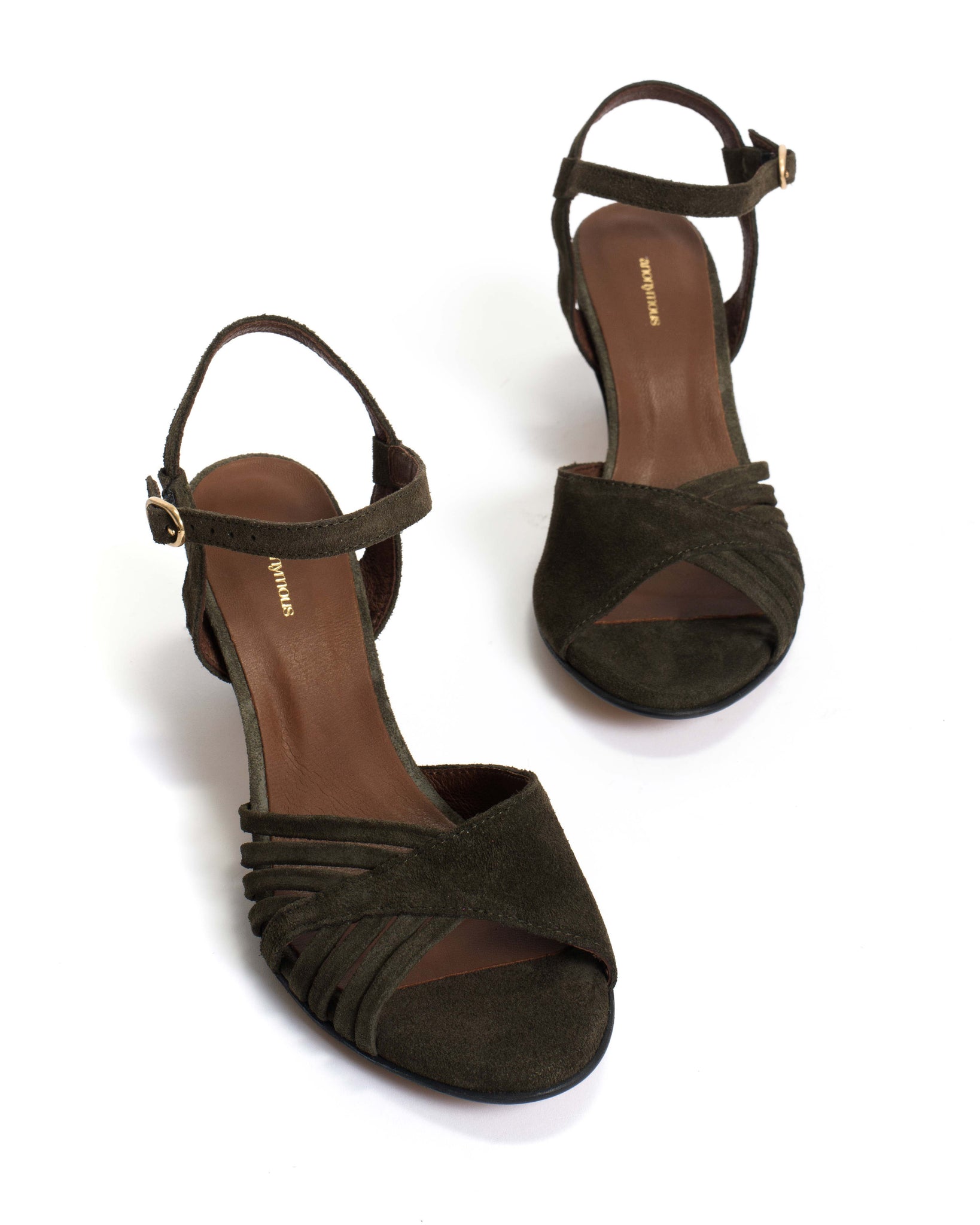 Hermine Calf suede Moss green