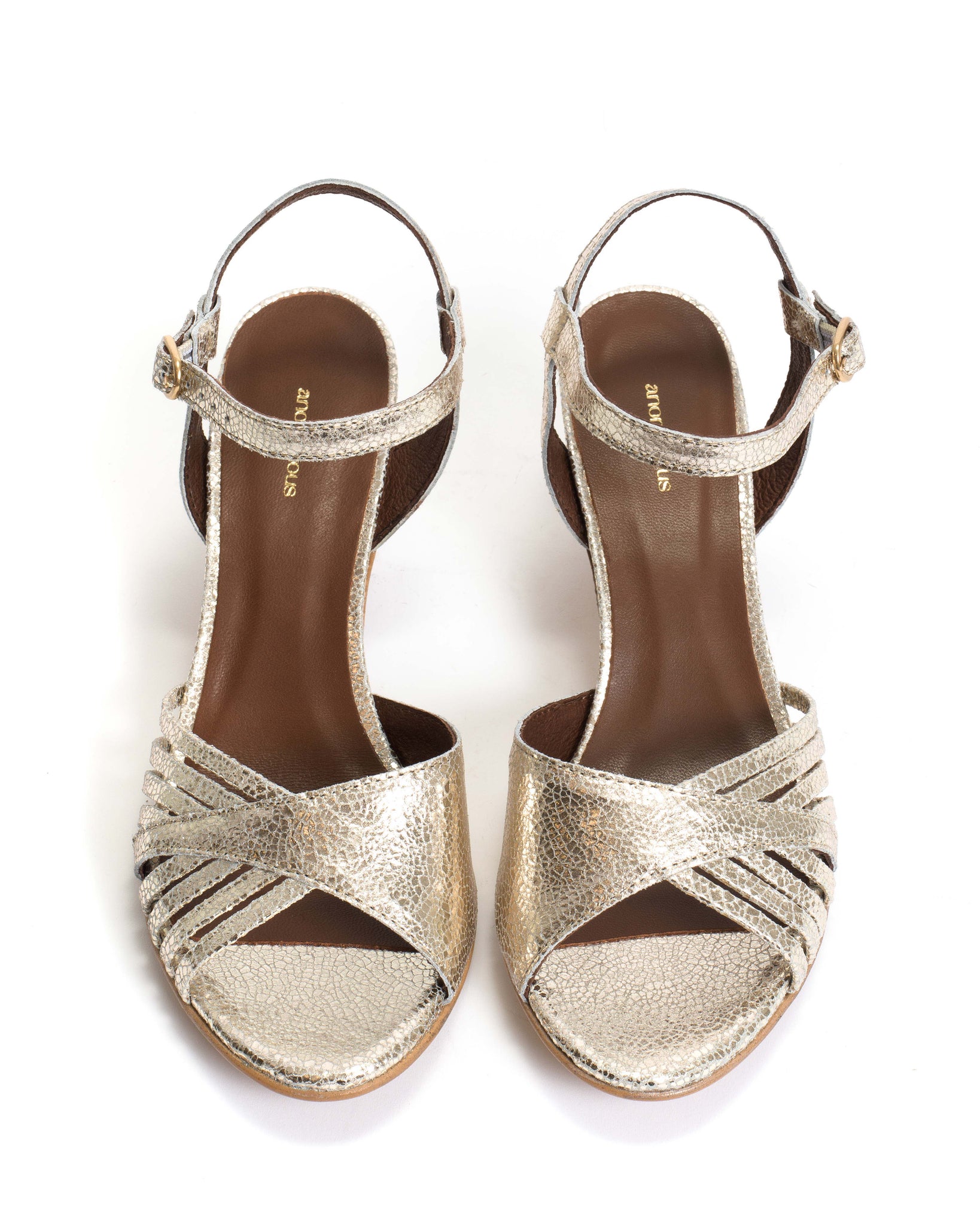 Hermine Crackled metallic goat Champagne - Anonymous Copenhagen