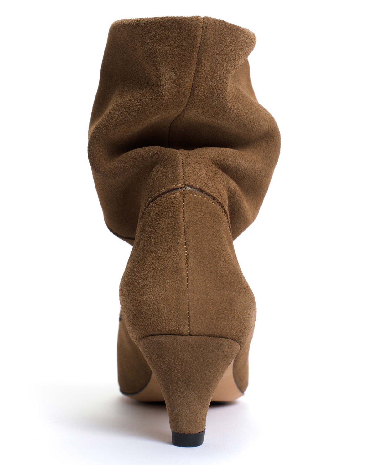 Hicha 40 stiletto Calf suede & sleek leather Cinnamon & dark taupe