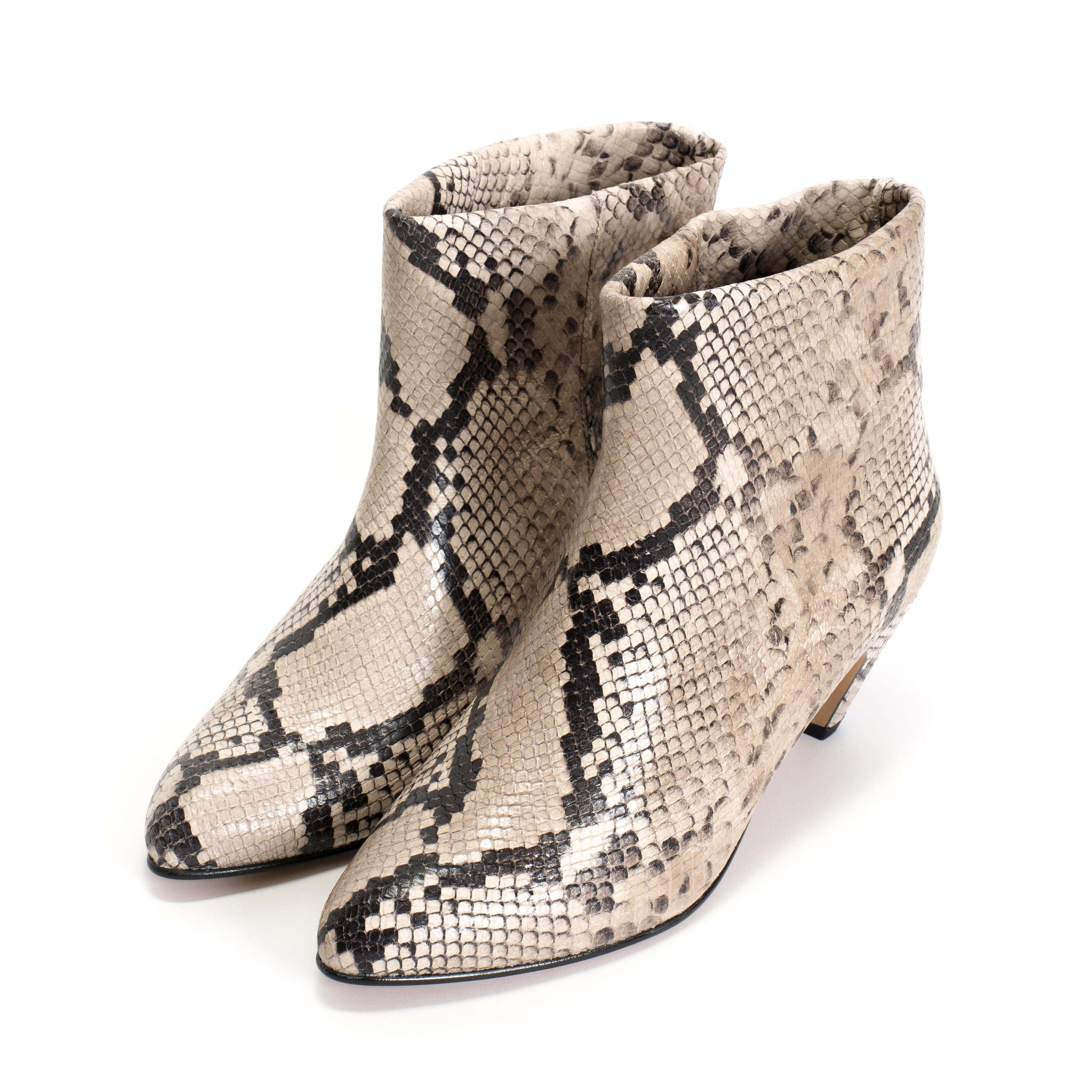 Hilly 50 stiletto Snake calf Ash grey - Anonymous Copenhagen