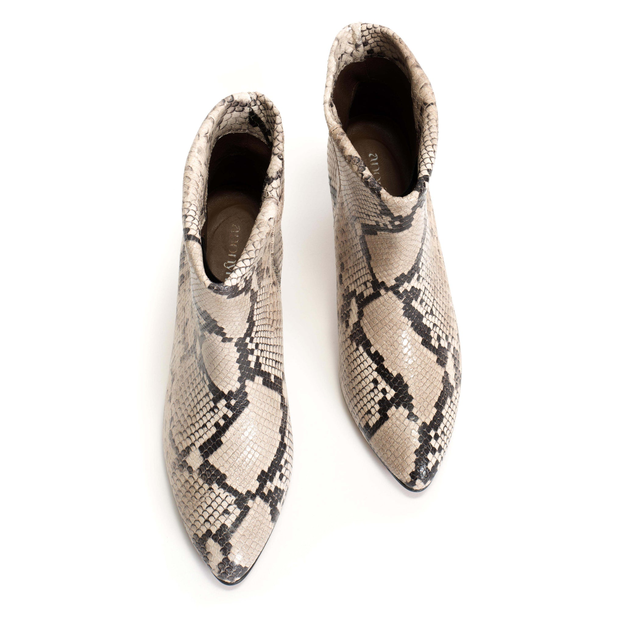 Hilly 50 stiletto Snake calf Ash grey - Anonymous Copenhagen