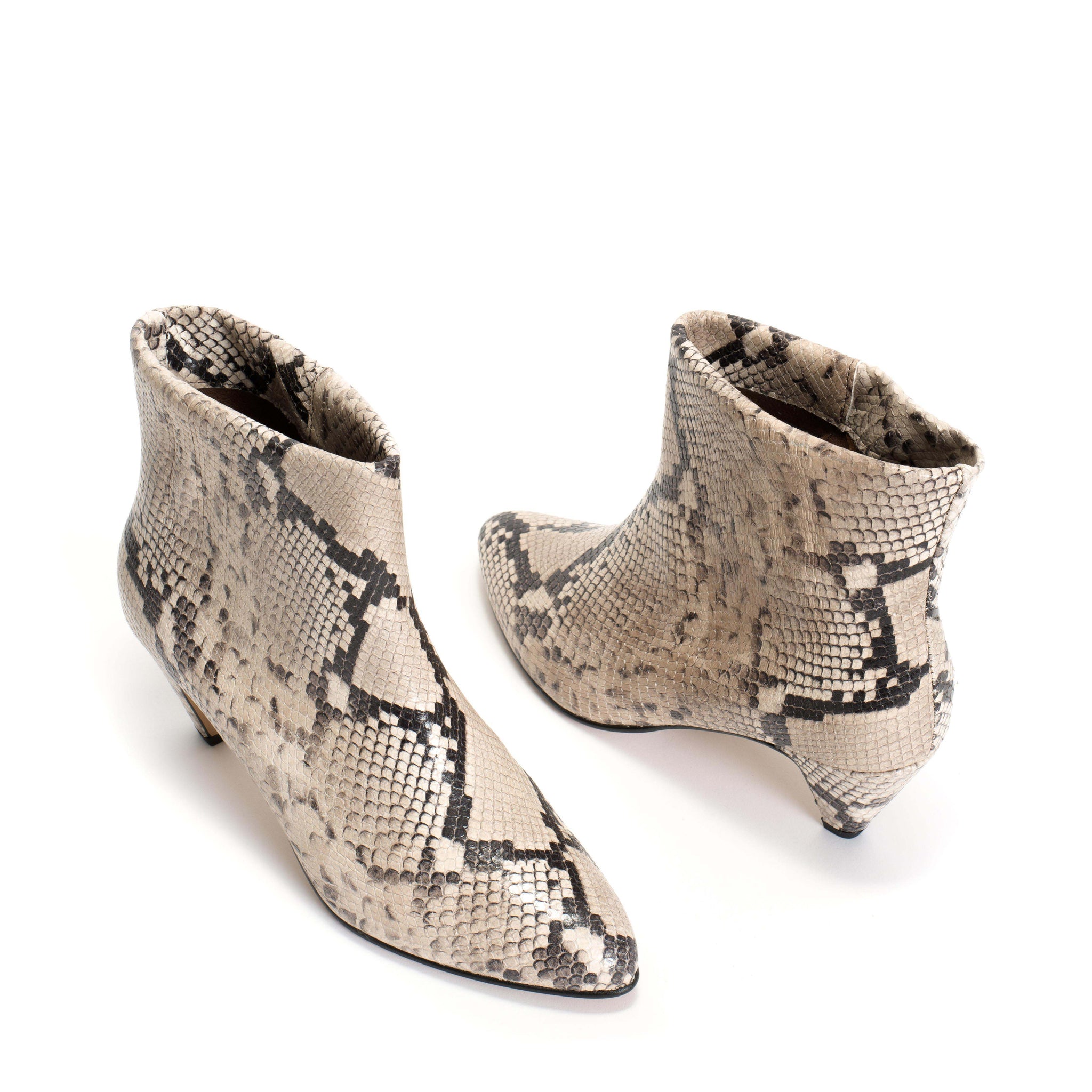 Hilly 50 stiletto Snake calf Ash grey - Anonymous Copenhagen