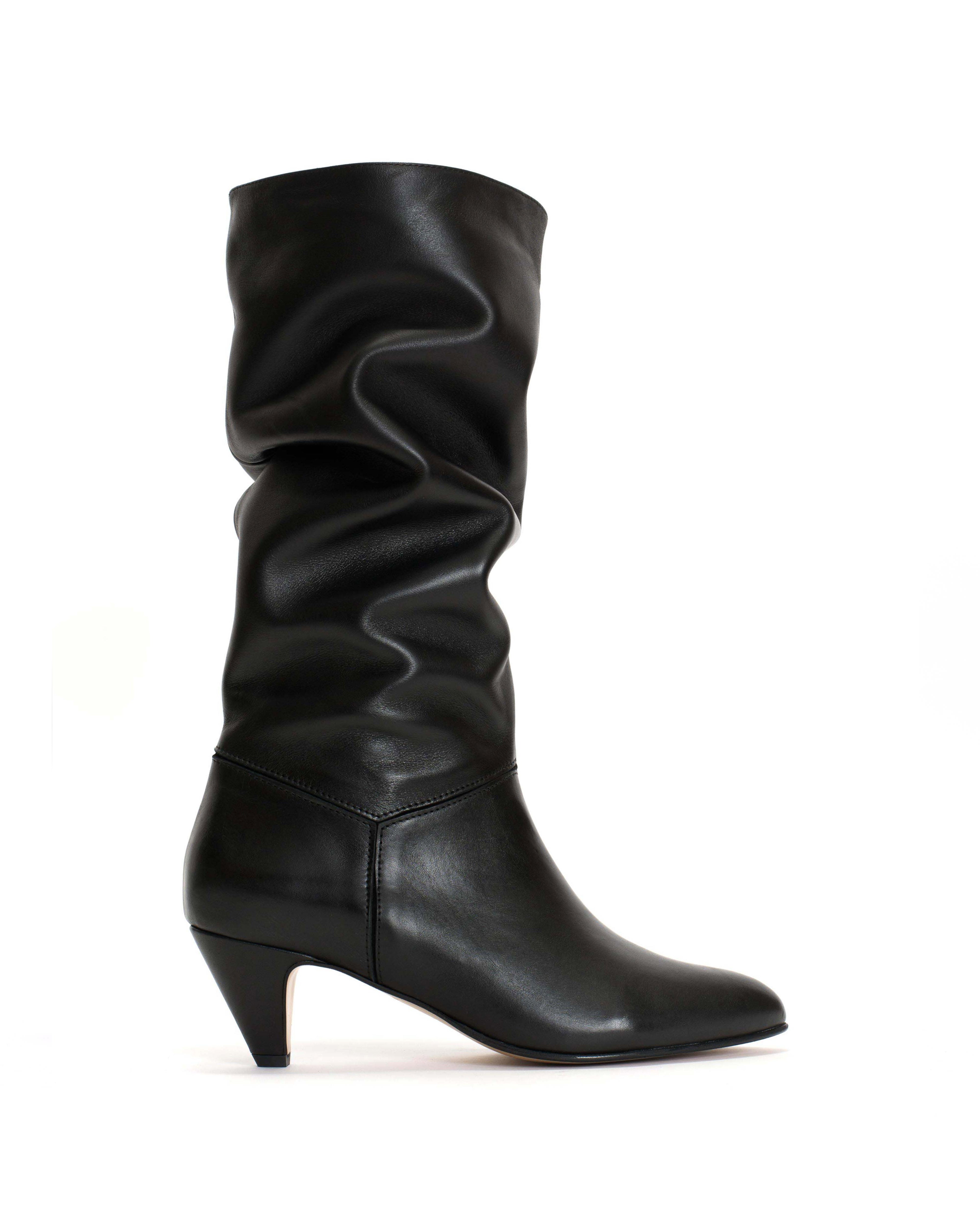 Jasmina 50 stiletto Soft calf & suede leather Black