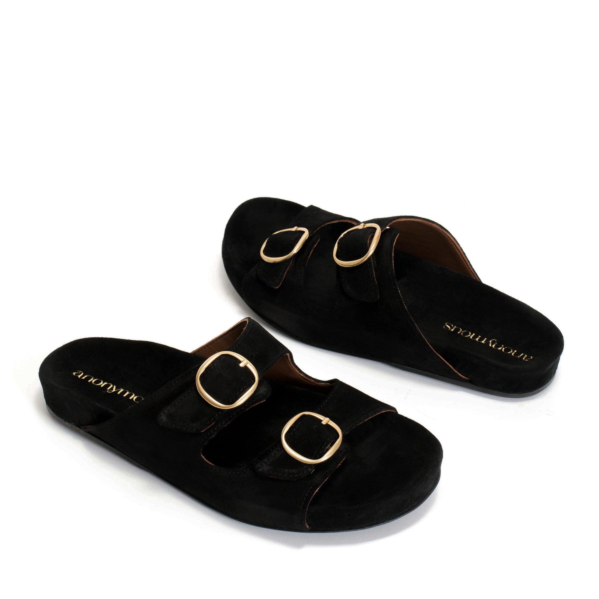 Idith footbed Calf suede Black - Anonymous Copenhagen
