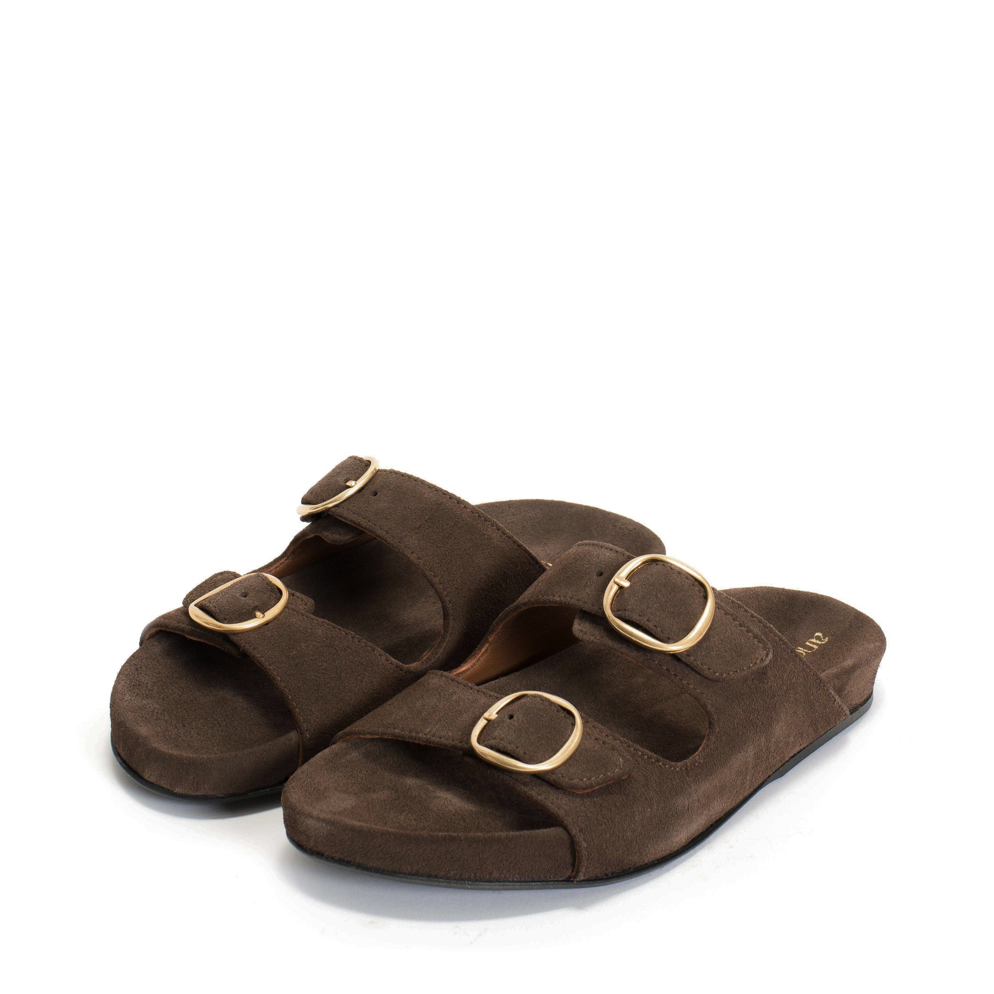 Idith footbed Calf suede Coffee brown - Anonymous Copenhagen