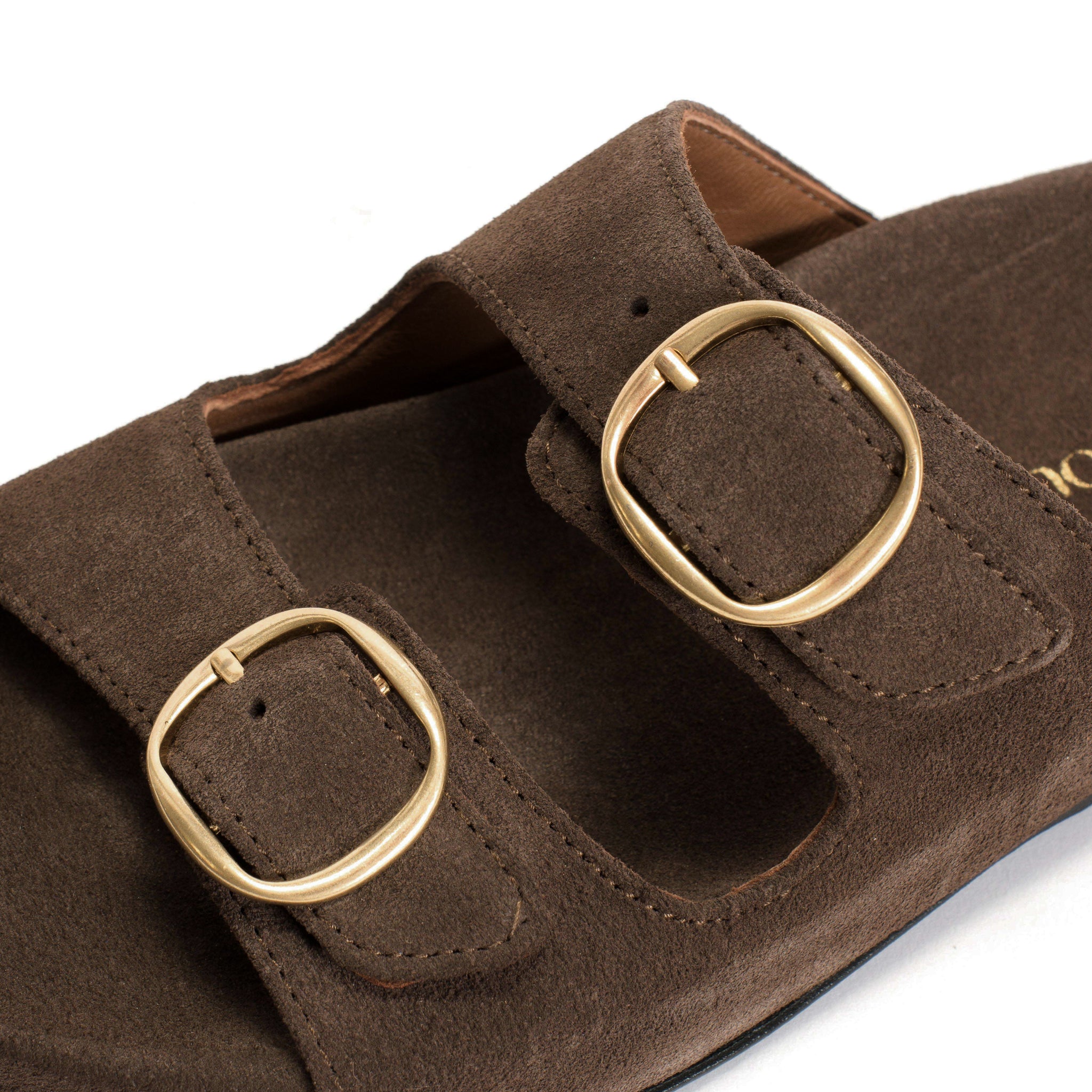 Idith footbed Calf suede Coffee brown - Anonymous Copenhagen