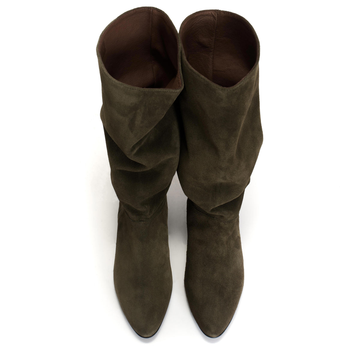 Jasmina 20 Calf suede & sleek leather Moss green