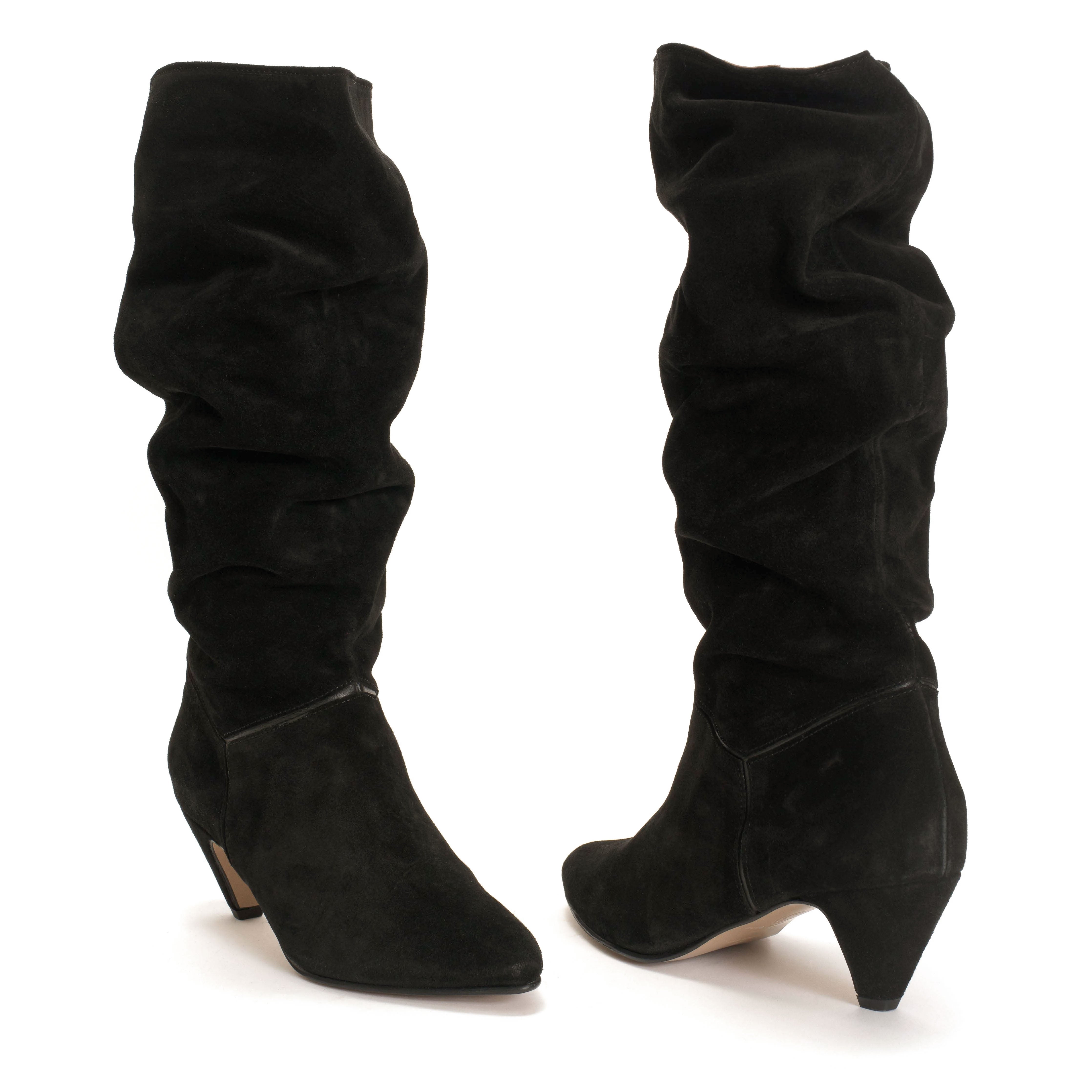 Jasmina 50 stiletto Calf suede & sleek leather Black