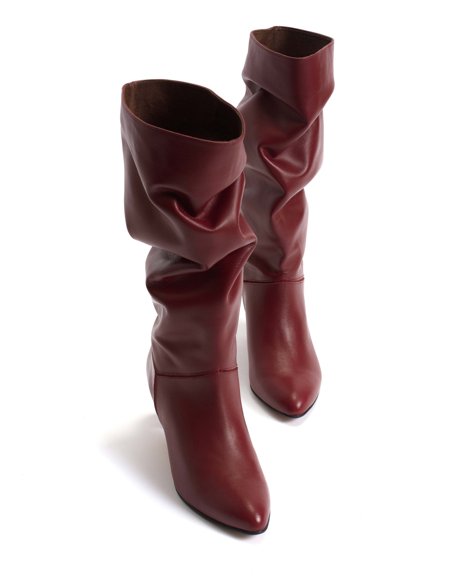 Jasmina 50 stiletto Soft calf & suede leather Pomegranate - Anonymous Copenhagen