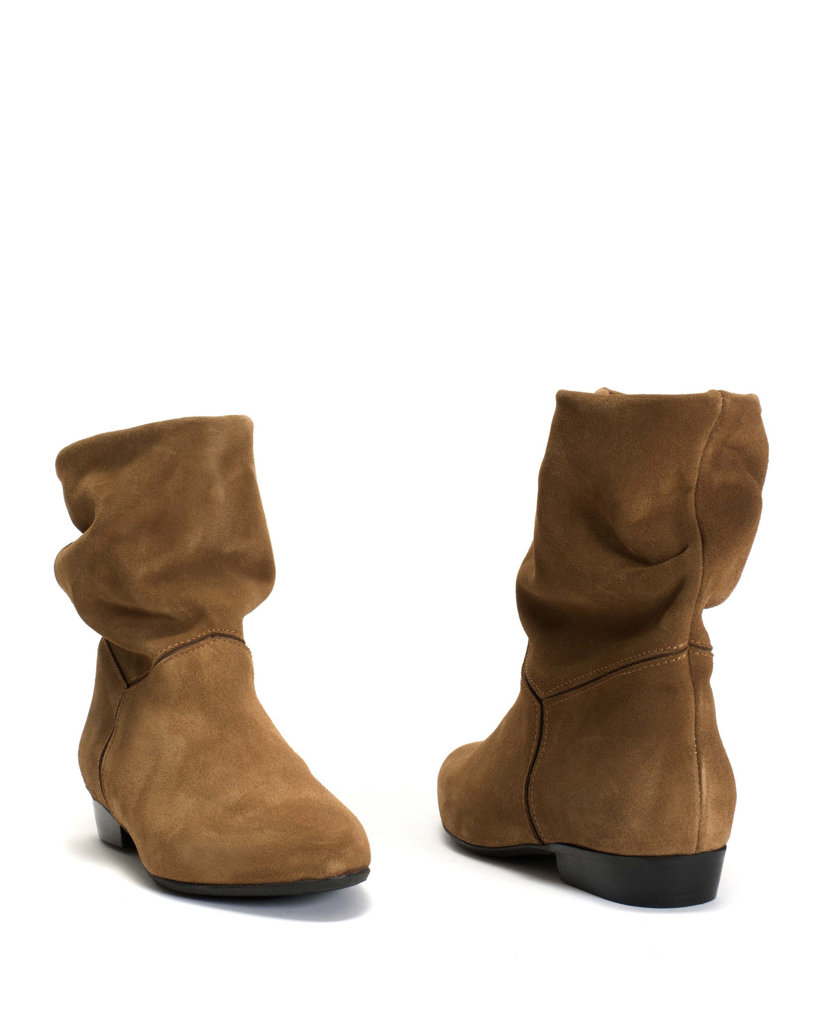 Jassi 20 Calf suede & sleek leather Cinnamon & dark taupe - Anonymous Copenhagen