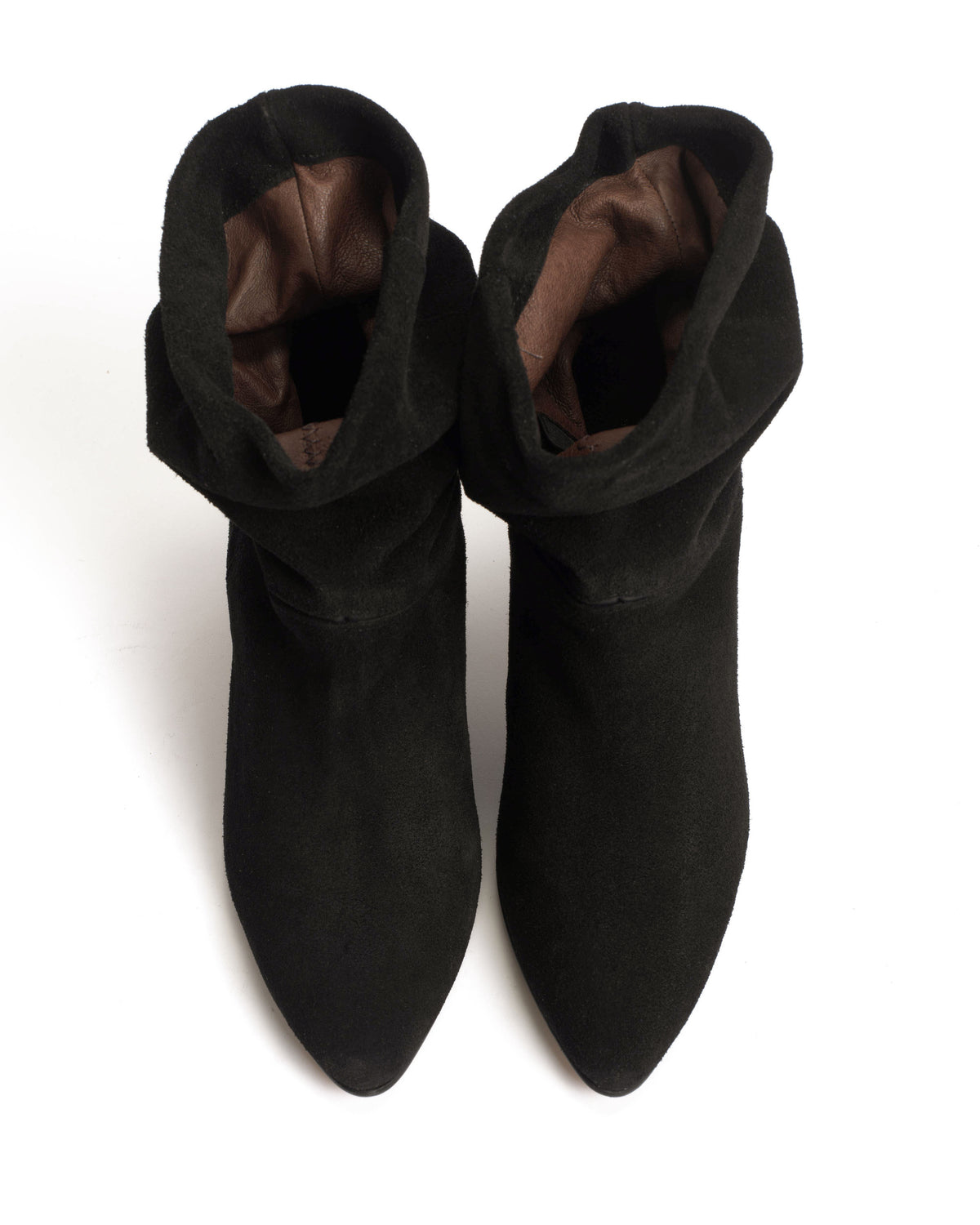 Jassi 50 stiletto Calf suede & sleek leather Black
