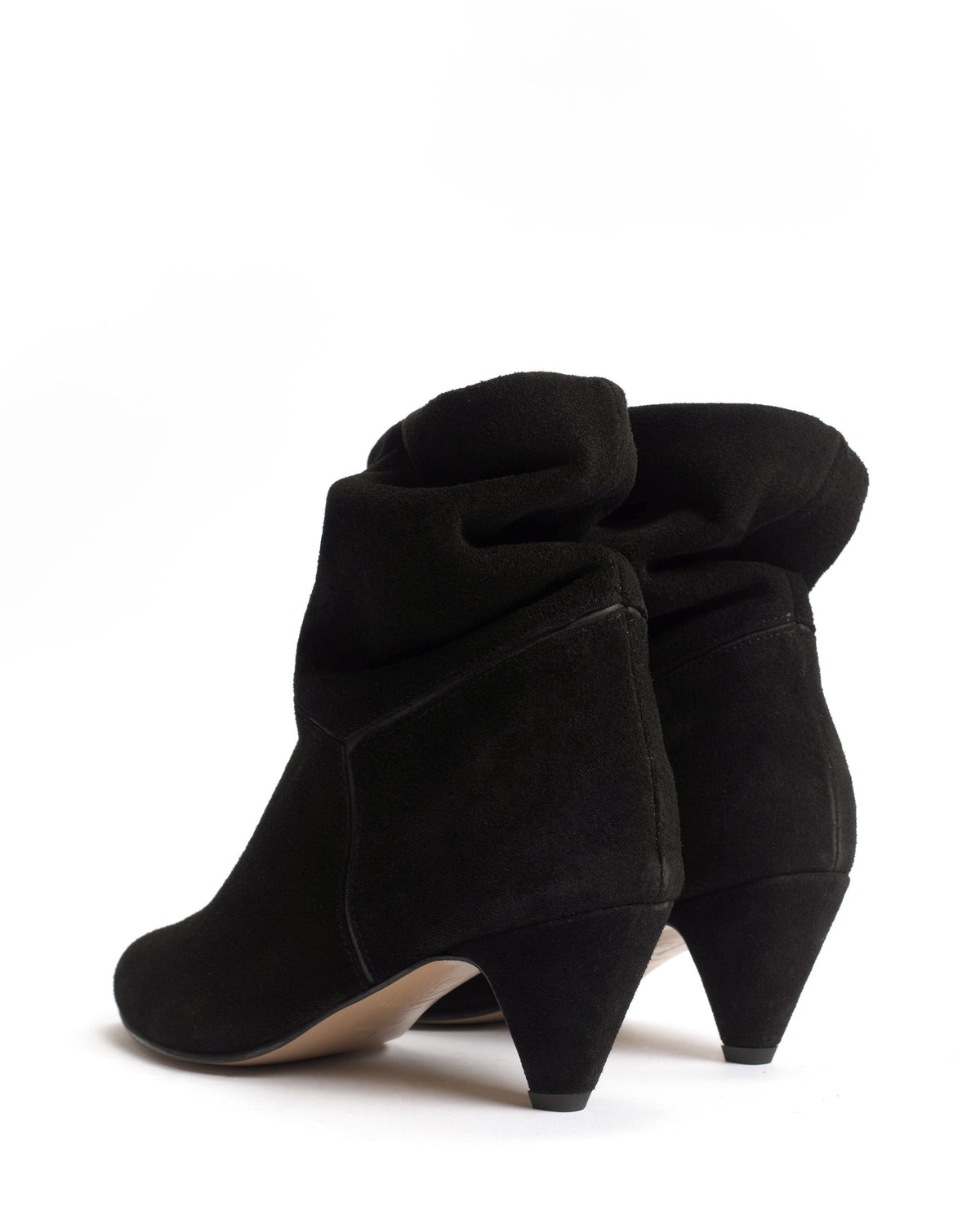 Jassi 50 stiletto Calf suede & sleek leather Black