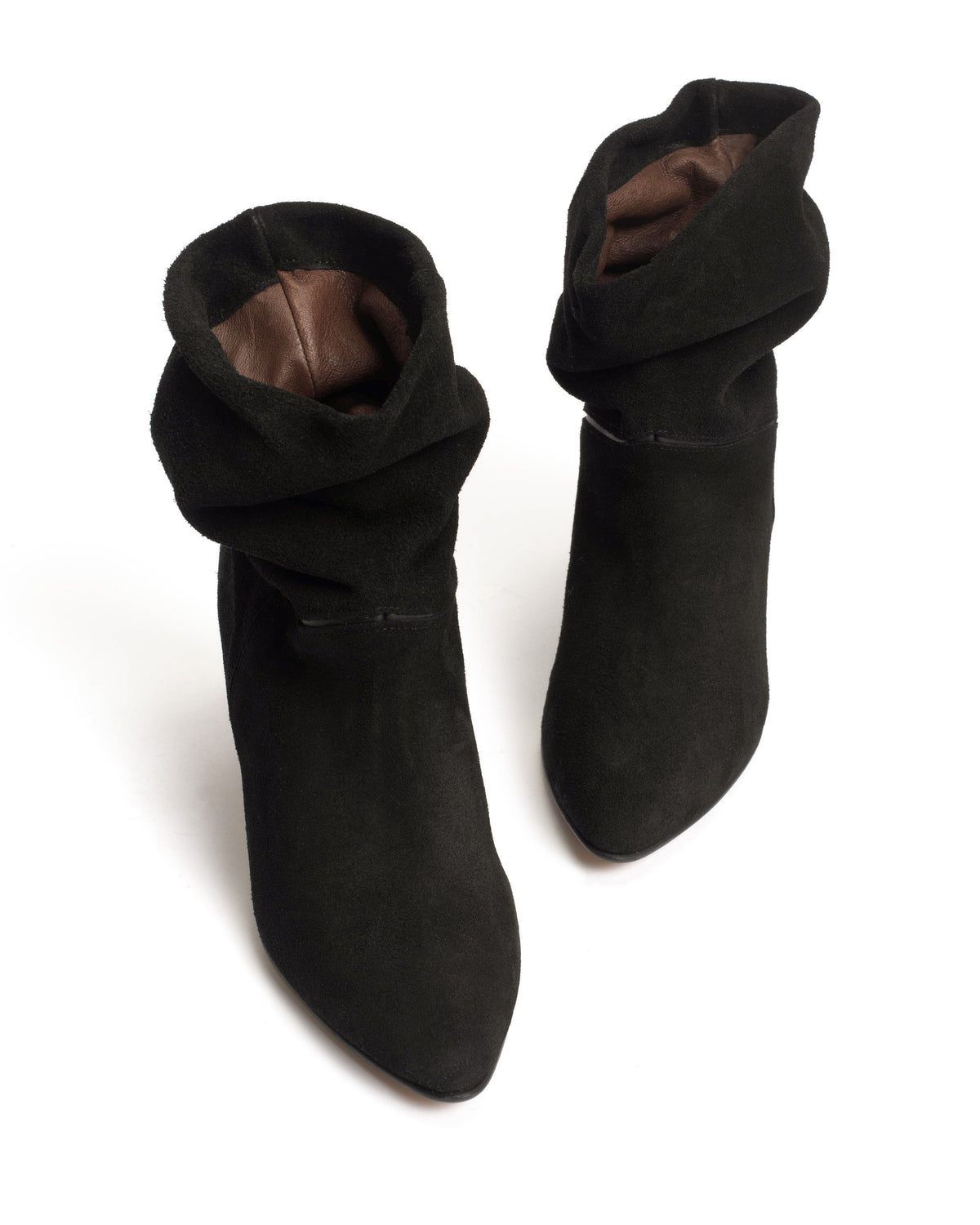 Jassi 50 stiletto Calf suede & sleek leather Black