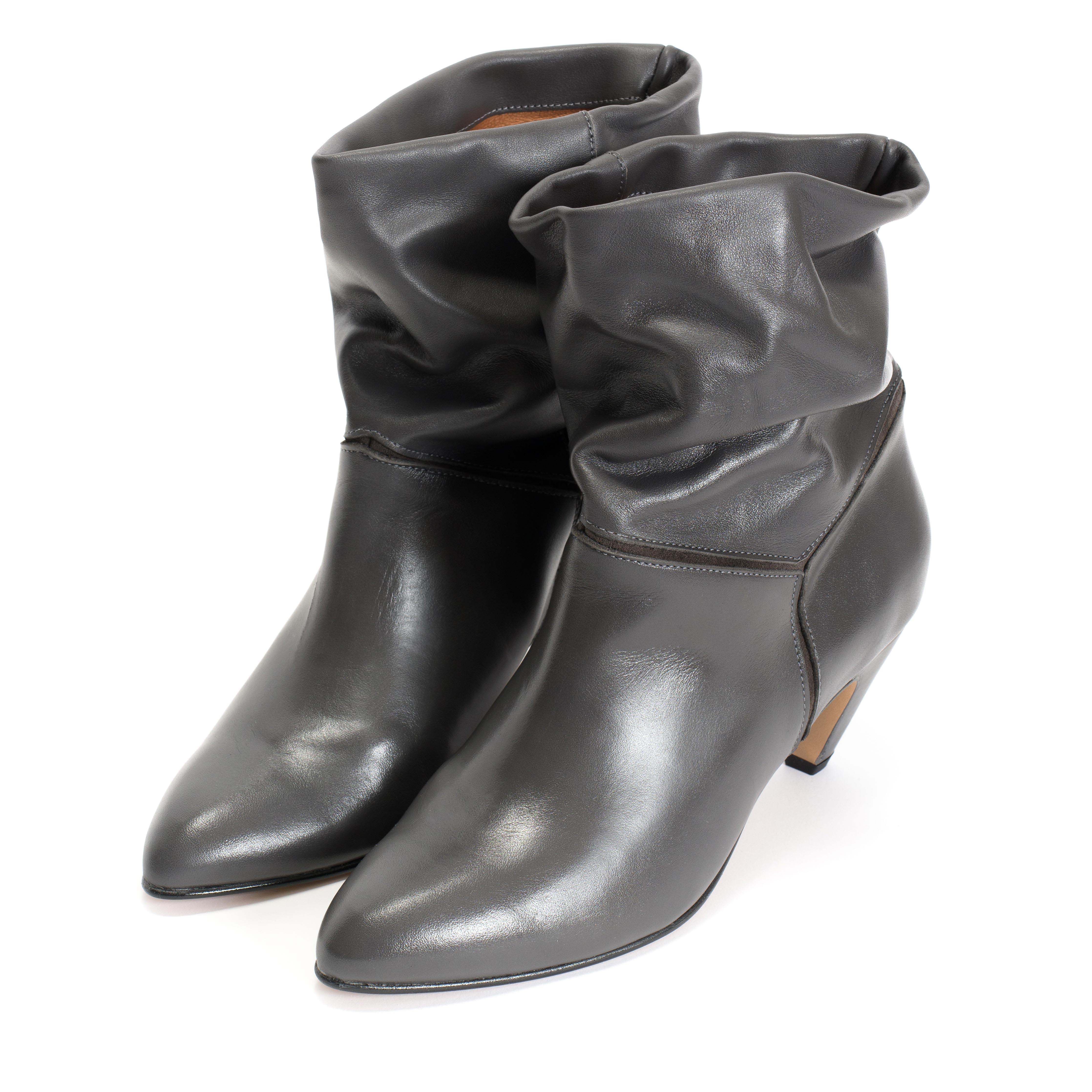 Jassi 50 stiletto Soft calf & calf suede Dusty grey & shark grey ...