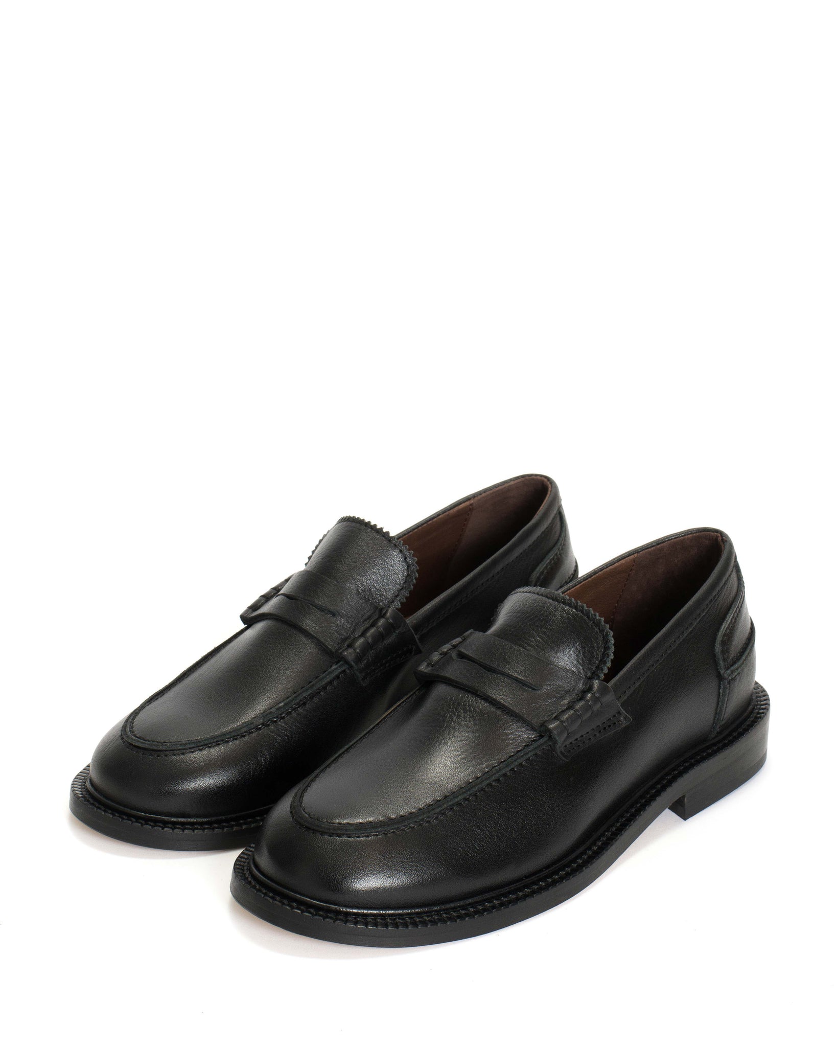 Jeanett Glossy grained vegetable tanned calf Black - Anonymous Copenhagen