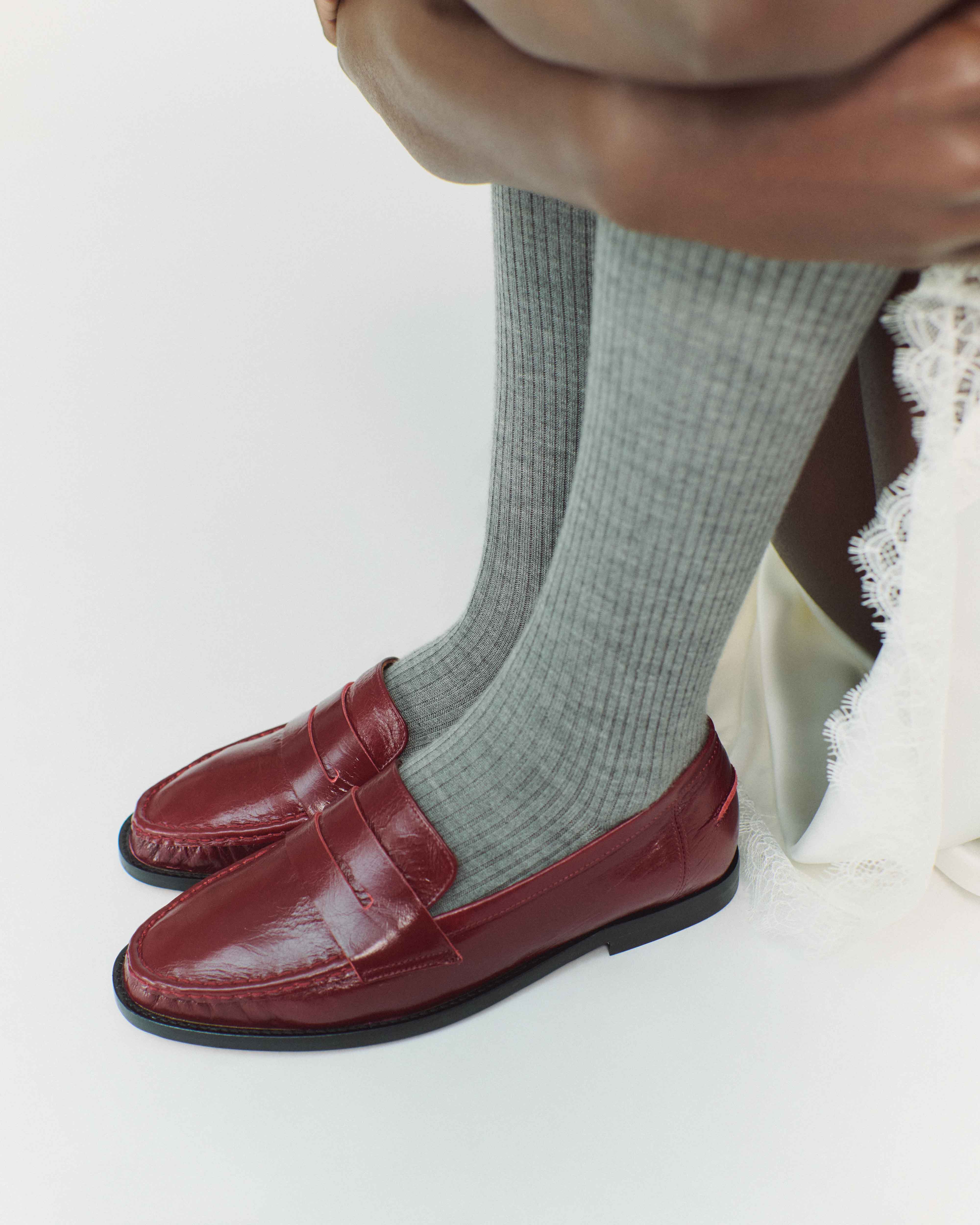Jesha Crinkled soft calf Pomegranate