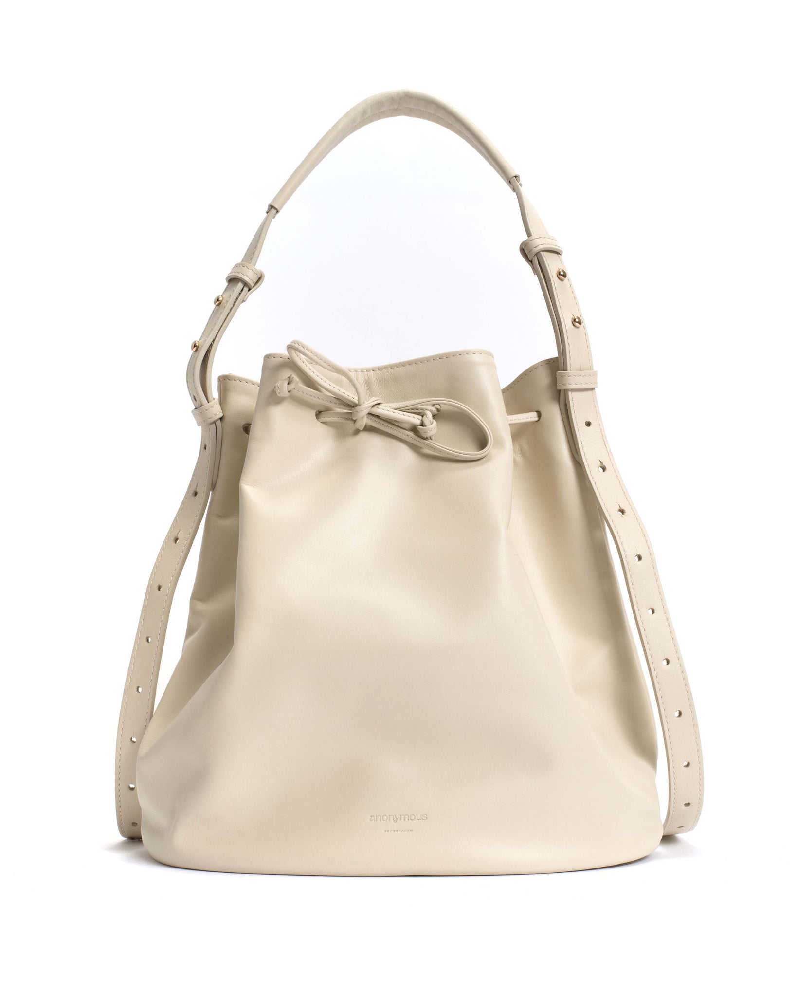 Kacey grand bucket bag Soft calf White sand