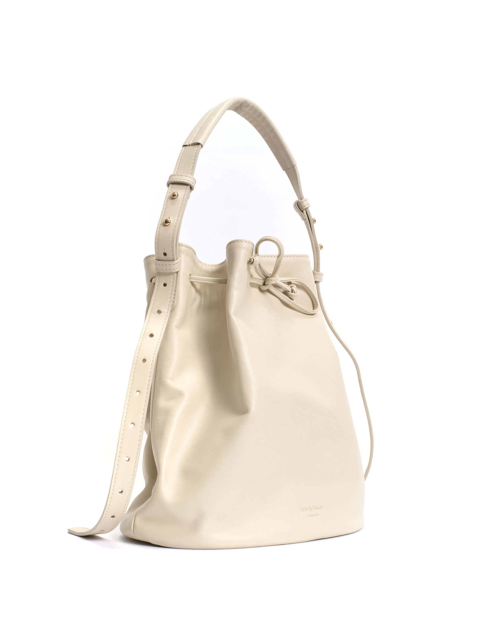 Kacey grand bucket bag Soft calf White sand - Anonymous Copenhagen