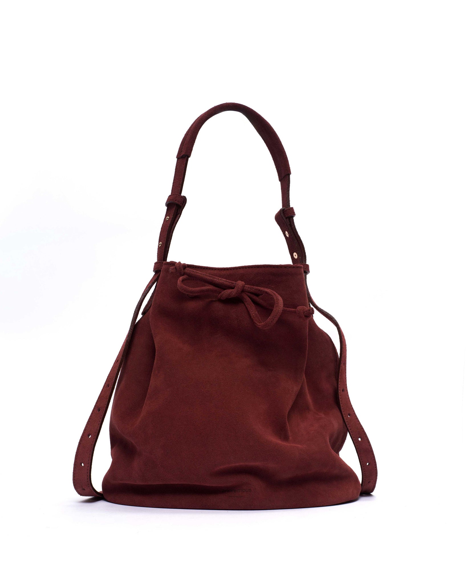 Kacey grand bucket bag Calf suede Pomegranate