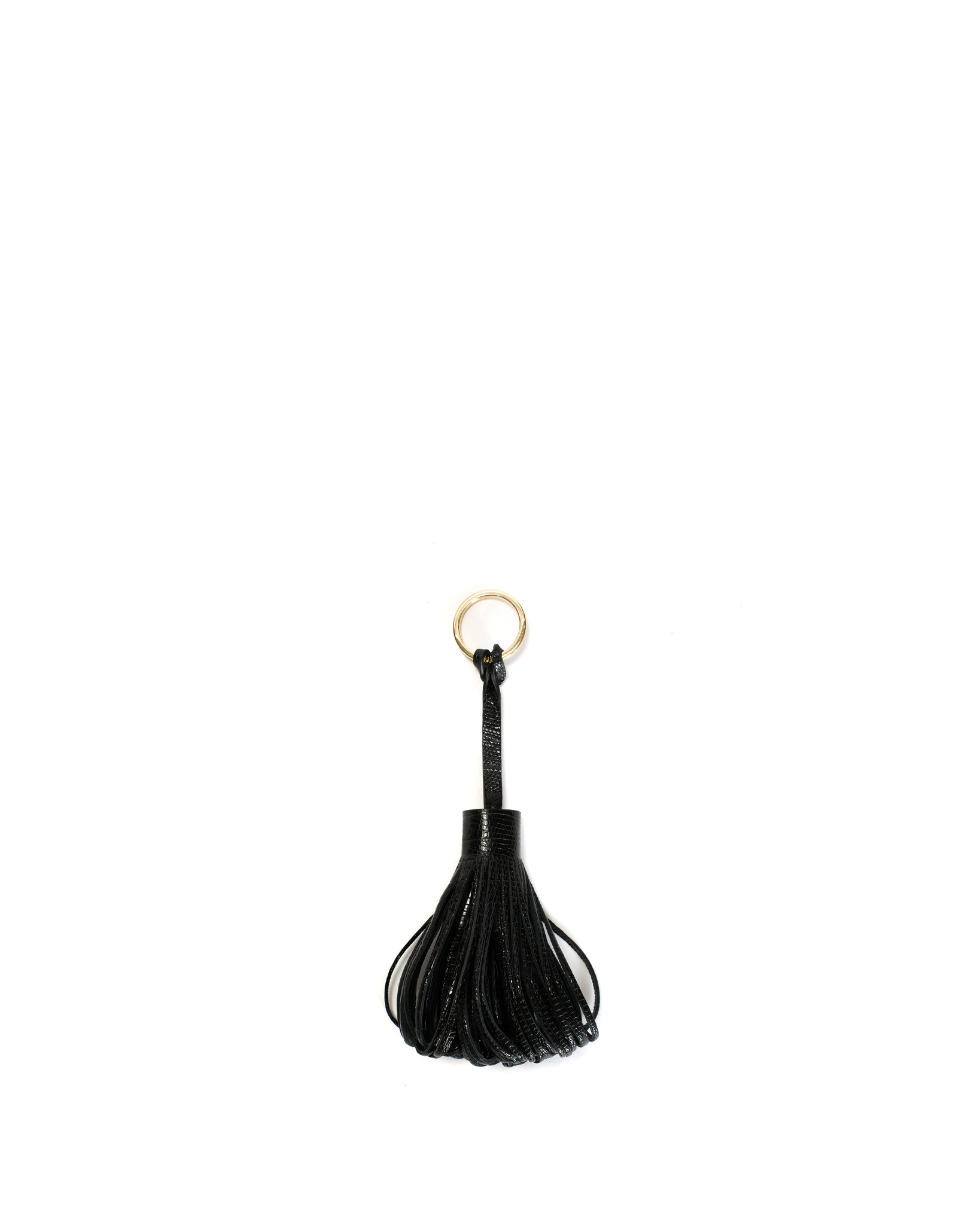 Katty fringe keyring Calf lizard Black - Anonymous Copenhagen